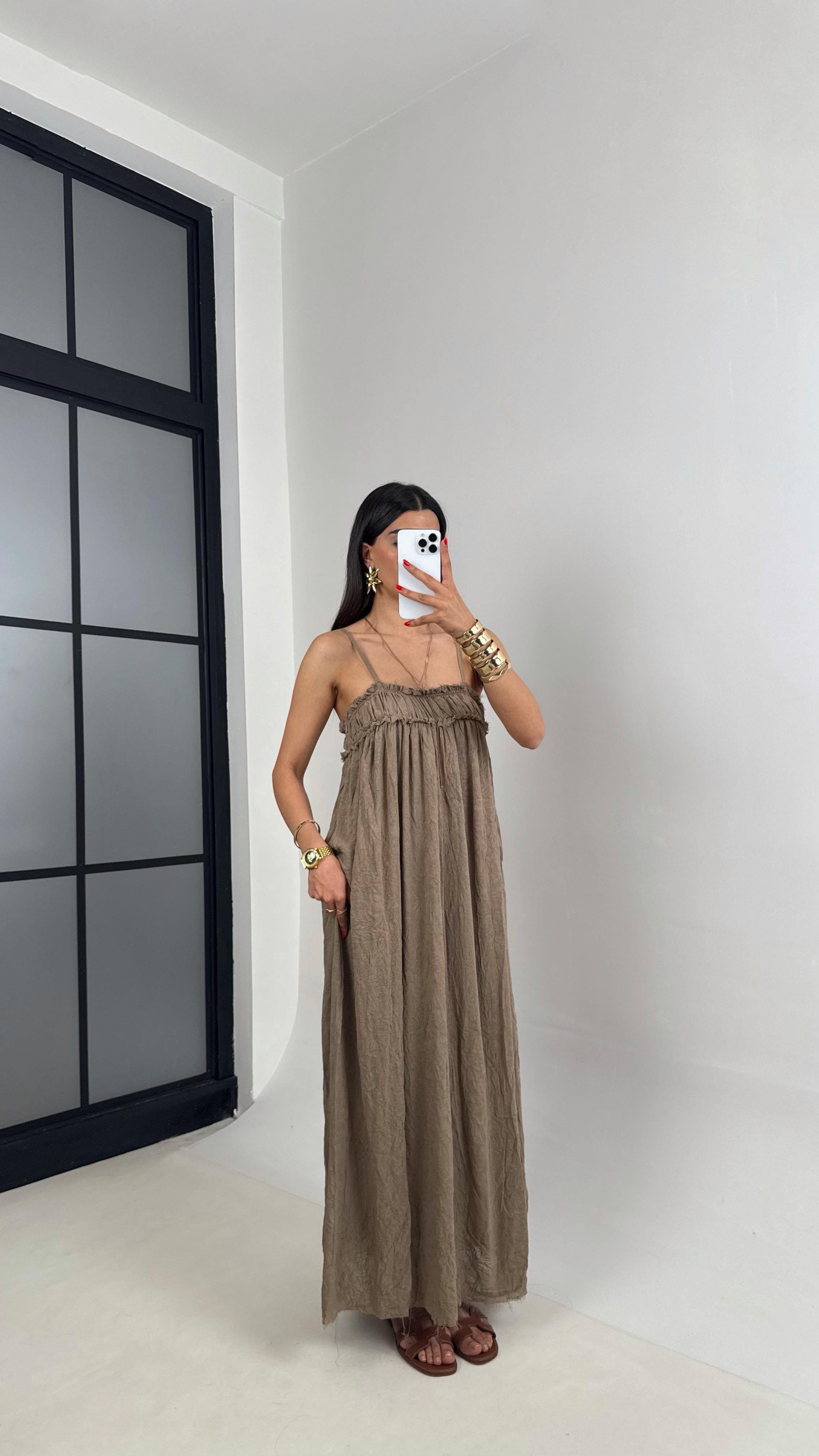 Vizon Ayarlanabilir Askılı Astarlı Gipeli Tasarım Keten Takım Gaus00484GausELBİSEGU1002135