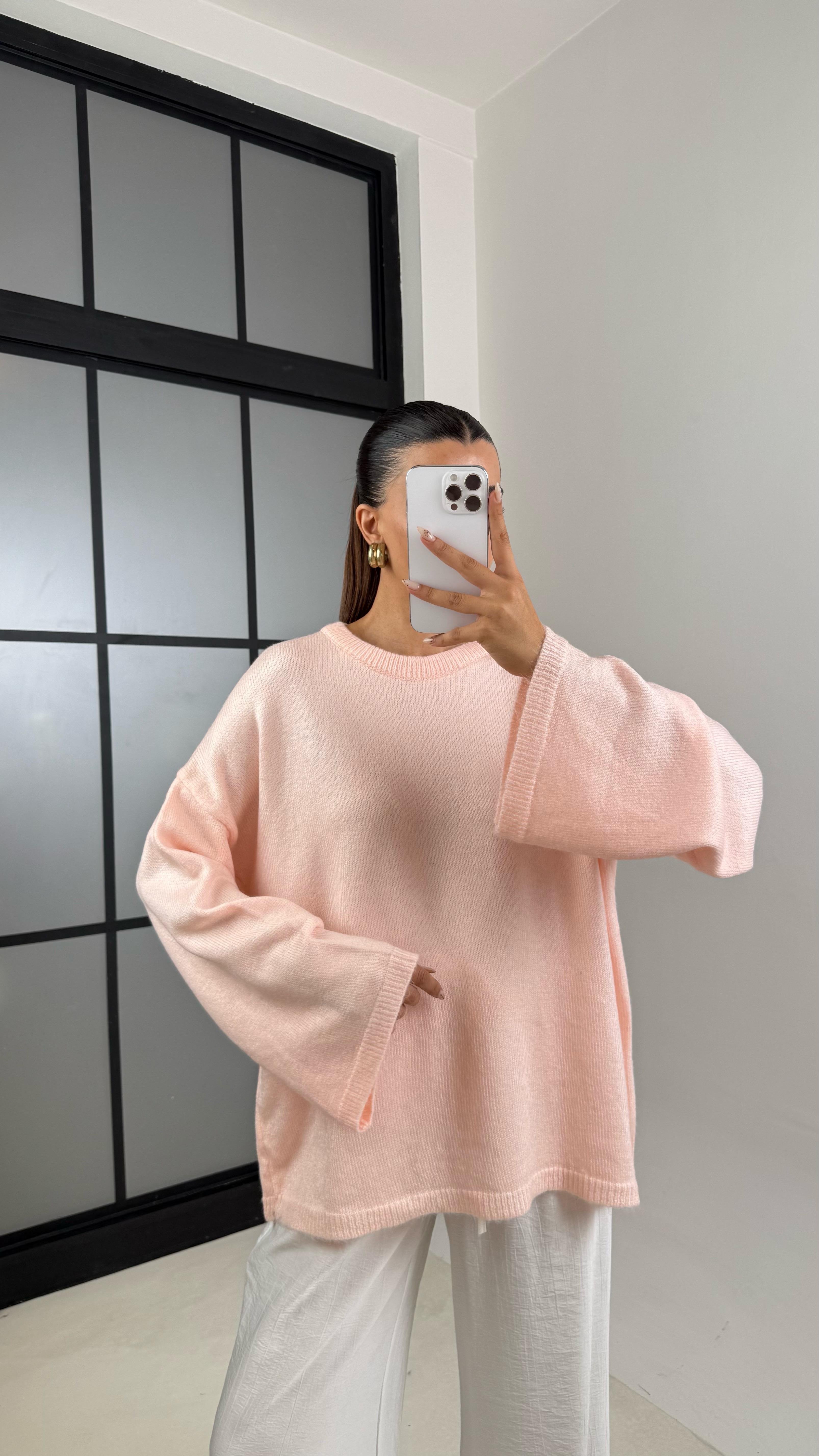 Pembe Basic MD Muadil Triko Kazak GAUS-00114GAUS الكنزات GAUS-00114