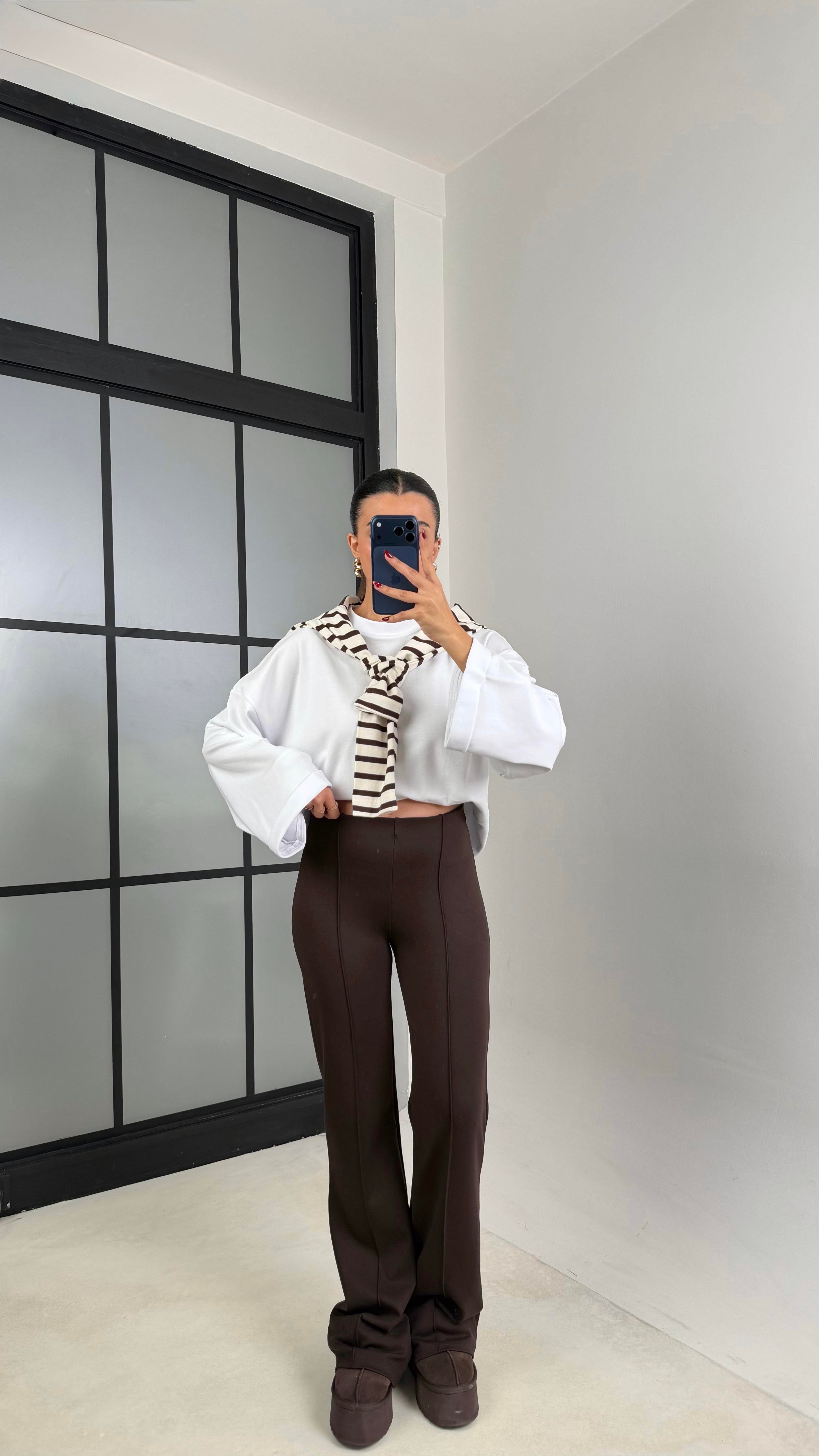 Acı Kahve Zr Muadil Çımalı Modal Pantolon GAUS-00641GAUSPANTOLONGAUS-00641