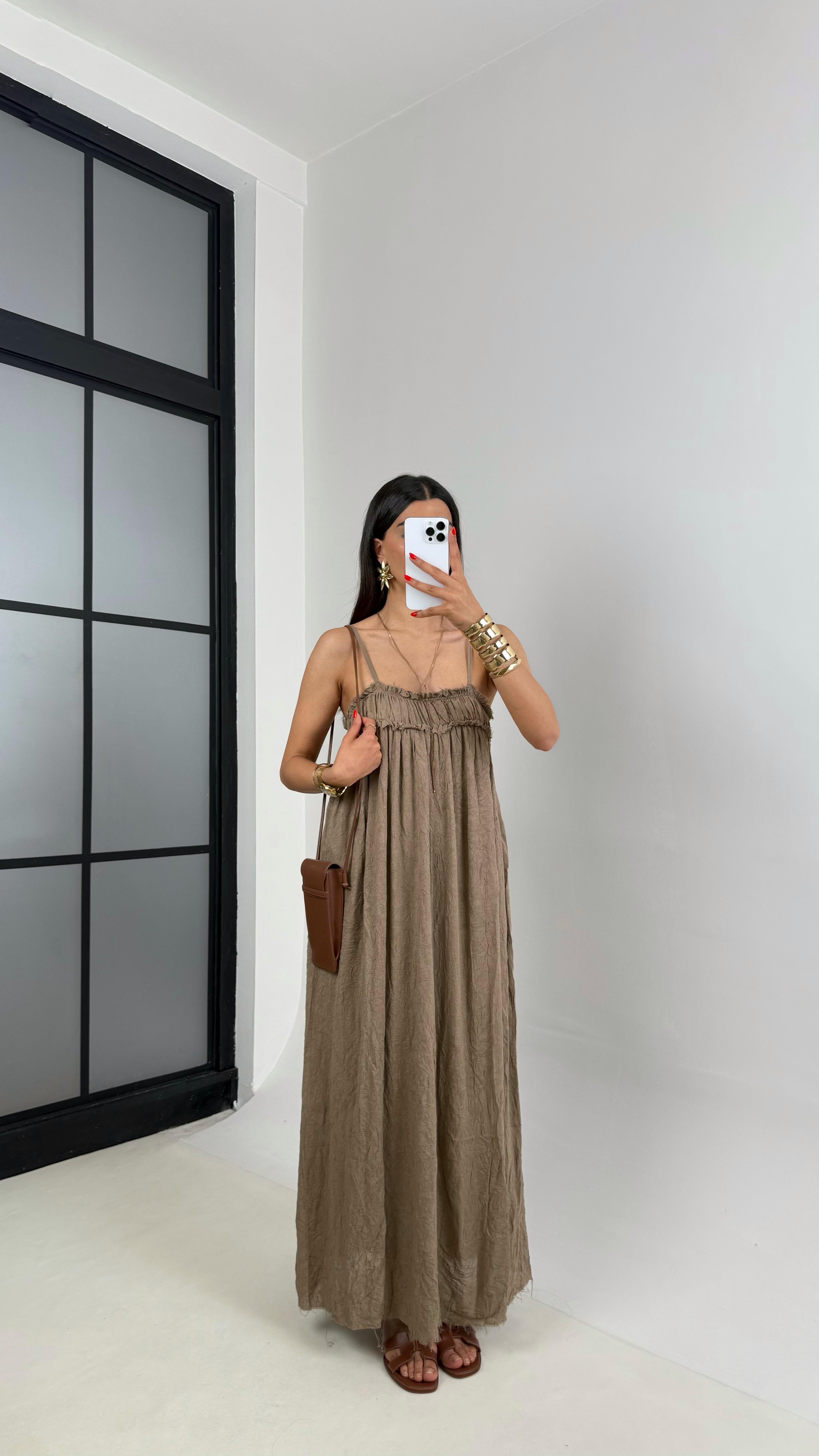 Vizon Ayarlanabilir Askılı Astarlı Gipeli Tasarım Keten Takım Gaus00484GausELBİSEGU1002135