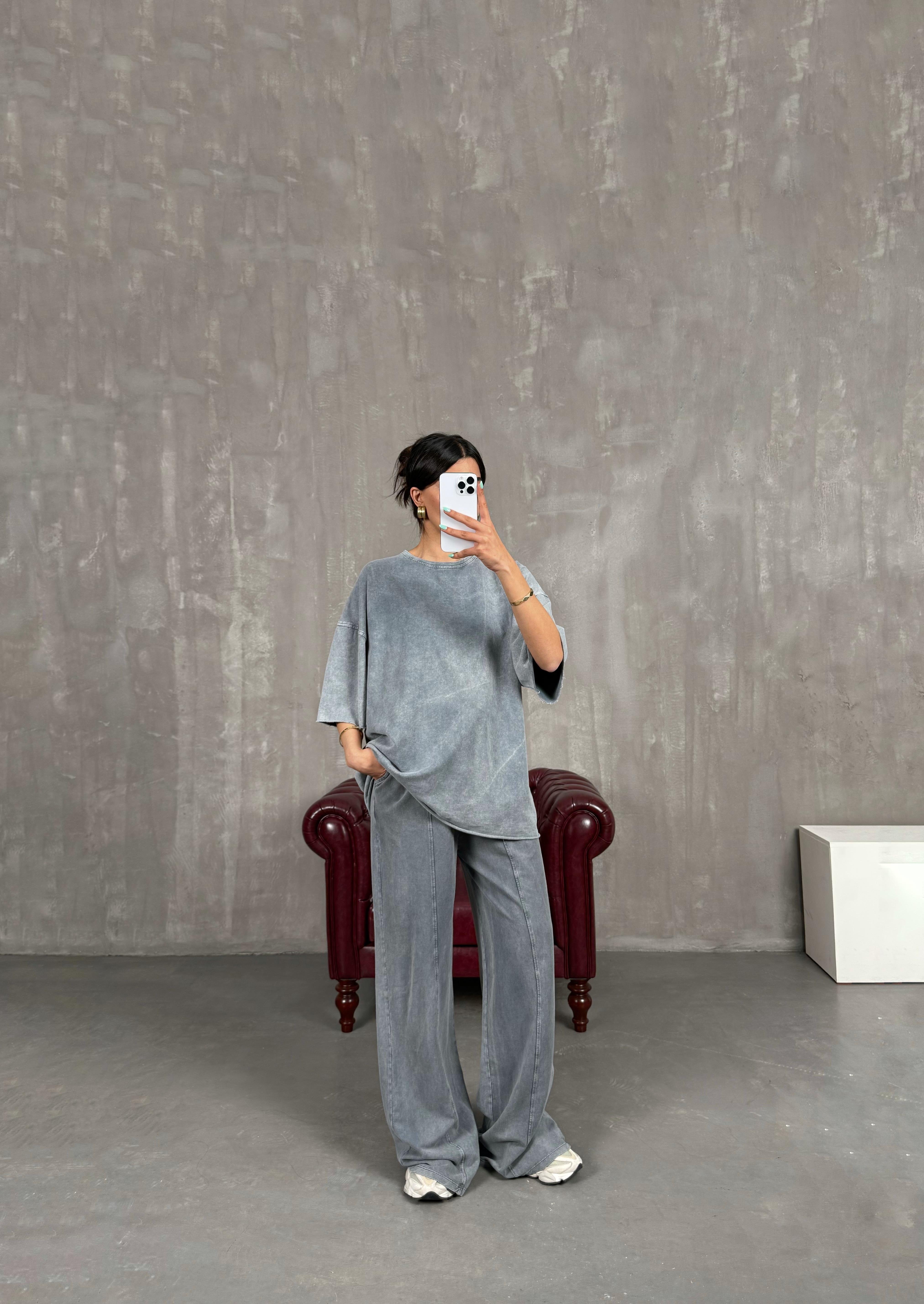 Gri Yıkamalı İkili TakımGaus00246GausTAKIMGU1001570