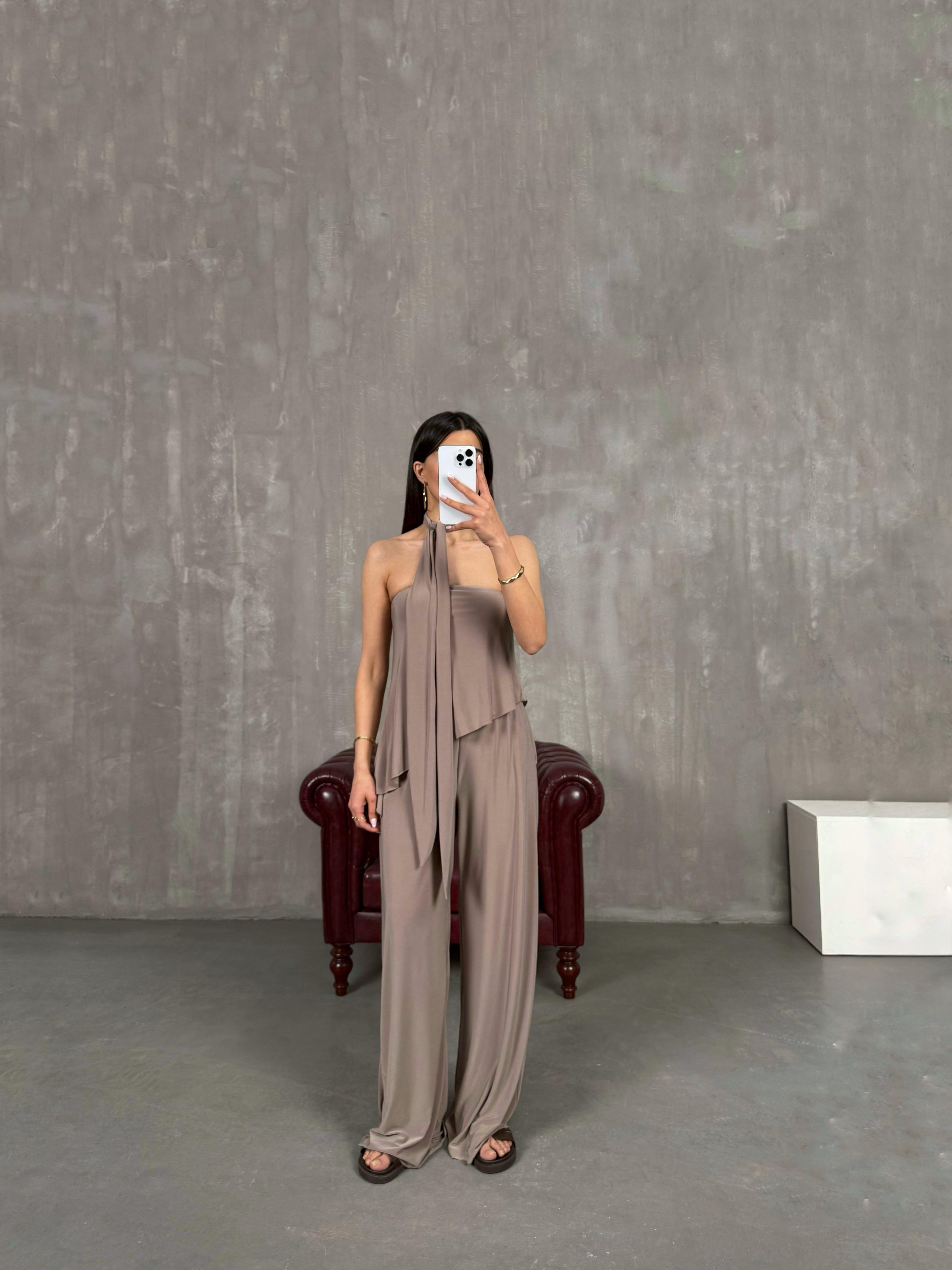 Vizon Asimetrik Kesim Fularlı İkili Takım Gaus00274GausTAKIMGU1001637