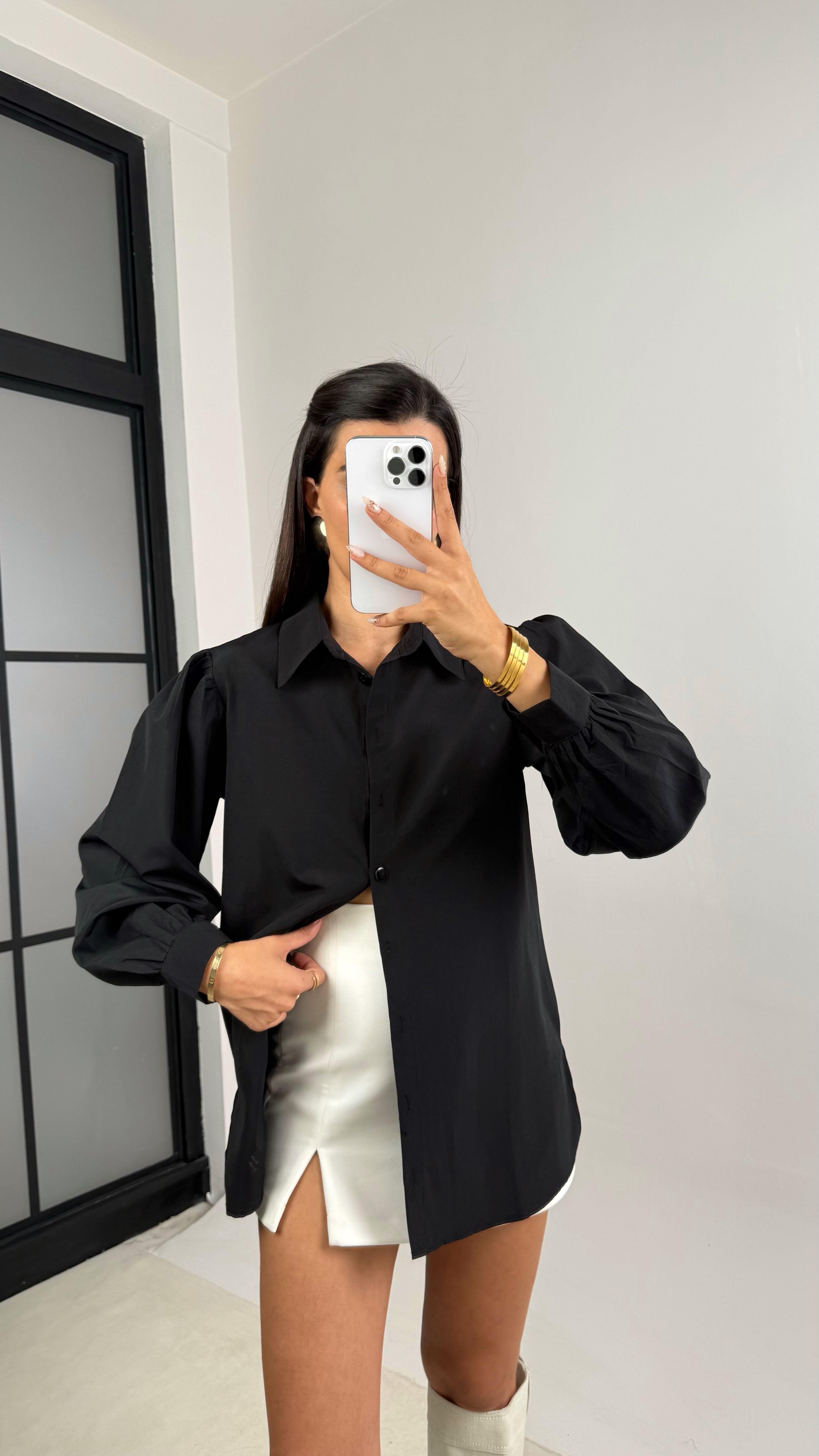 Siyah Premium Basic Gömlek GAUS-00104GAUS القمصان GAUS-00104