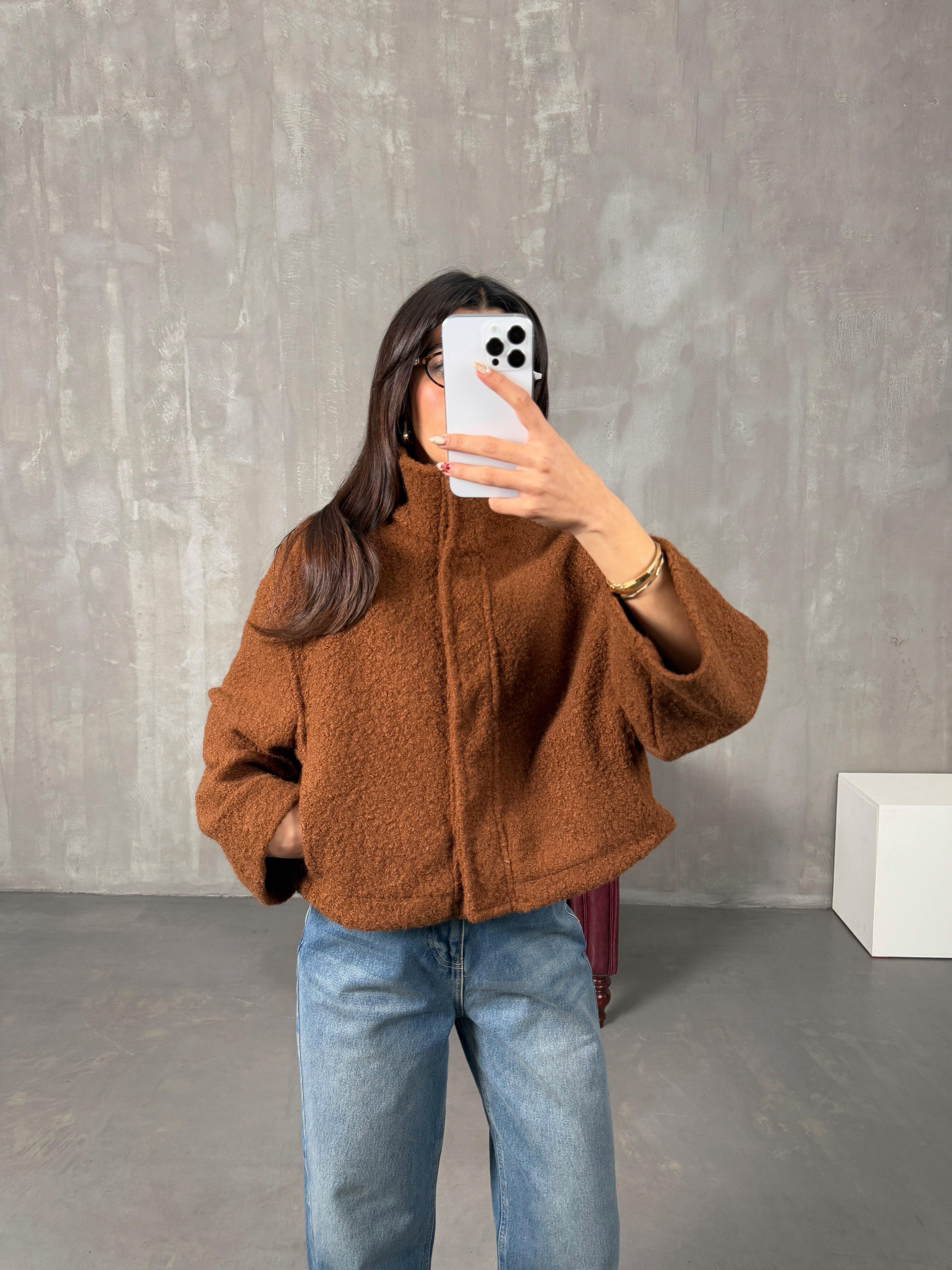 Cute Kahve MD Model Buklet Çıtçıt Düğmeli CeketGausCEKETGU100149