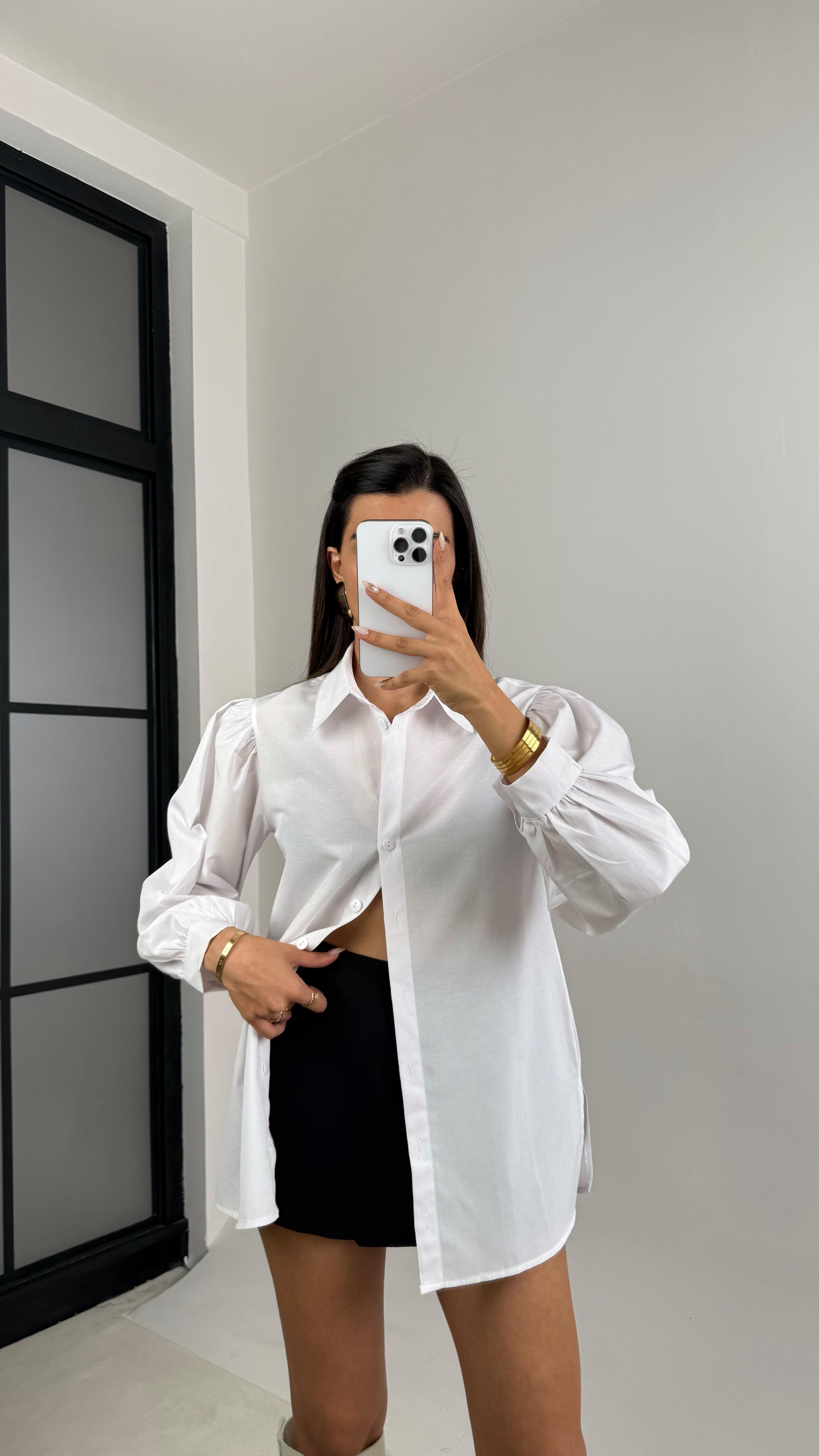 Beyaz Premium Basic Gömlek GAUS-00104GAUS القمصان GAUS-00104