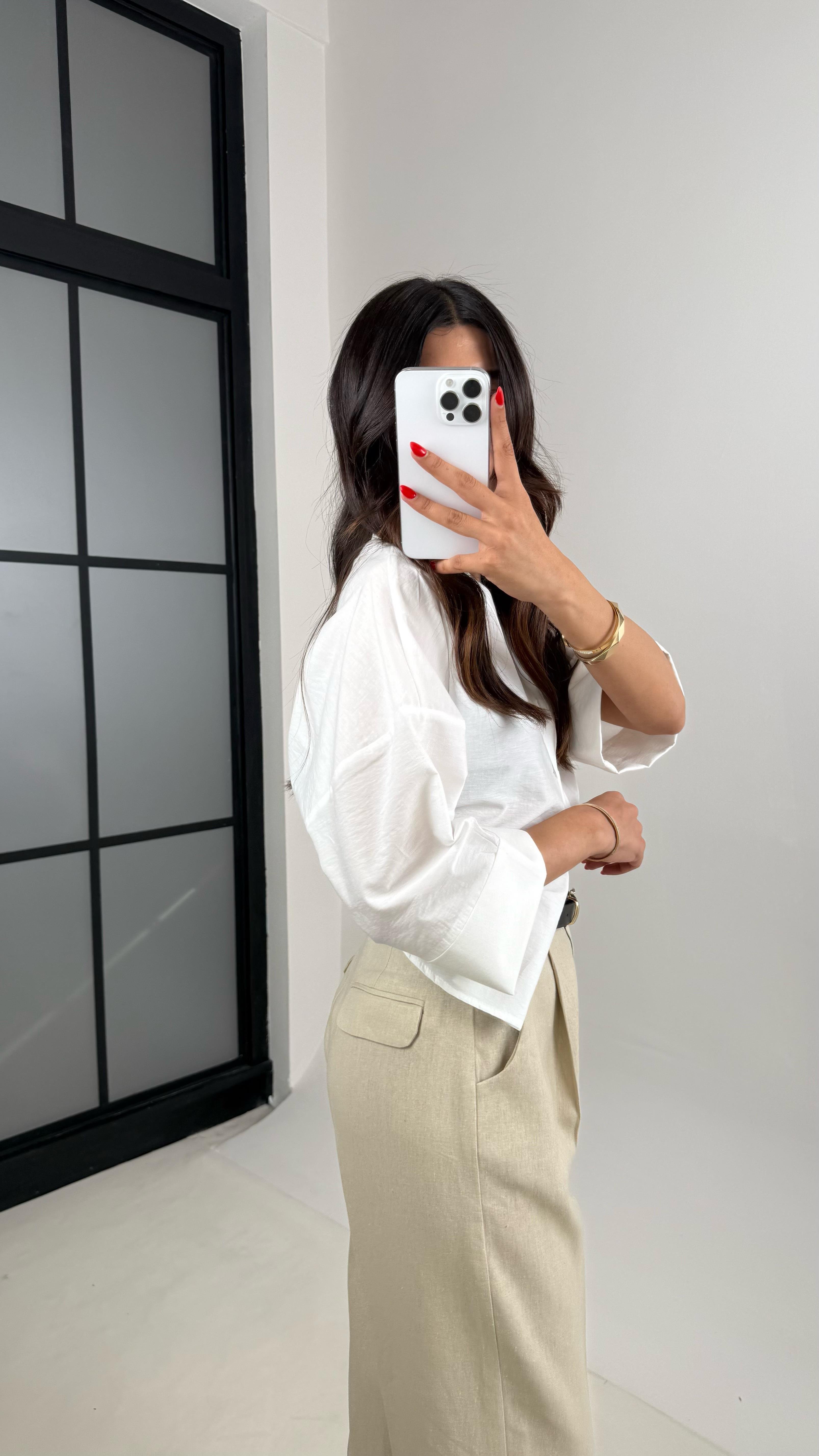 Taş Kemerli Cepli Premium Keten Pantolon Gaus00513GausPANTOLONGU1002205