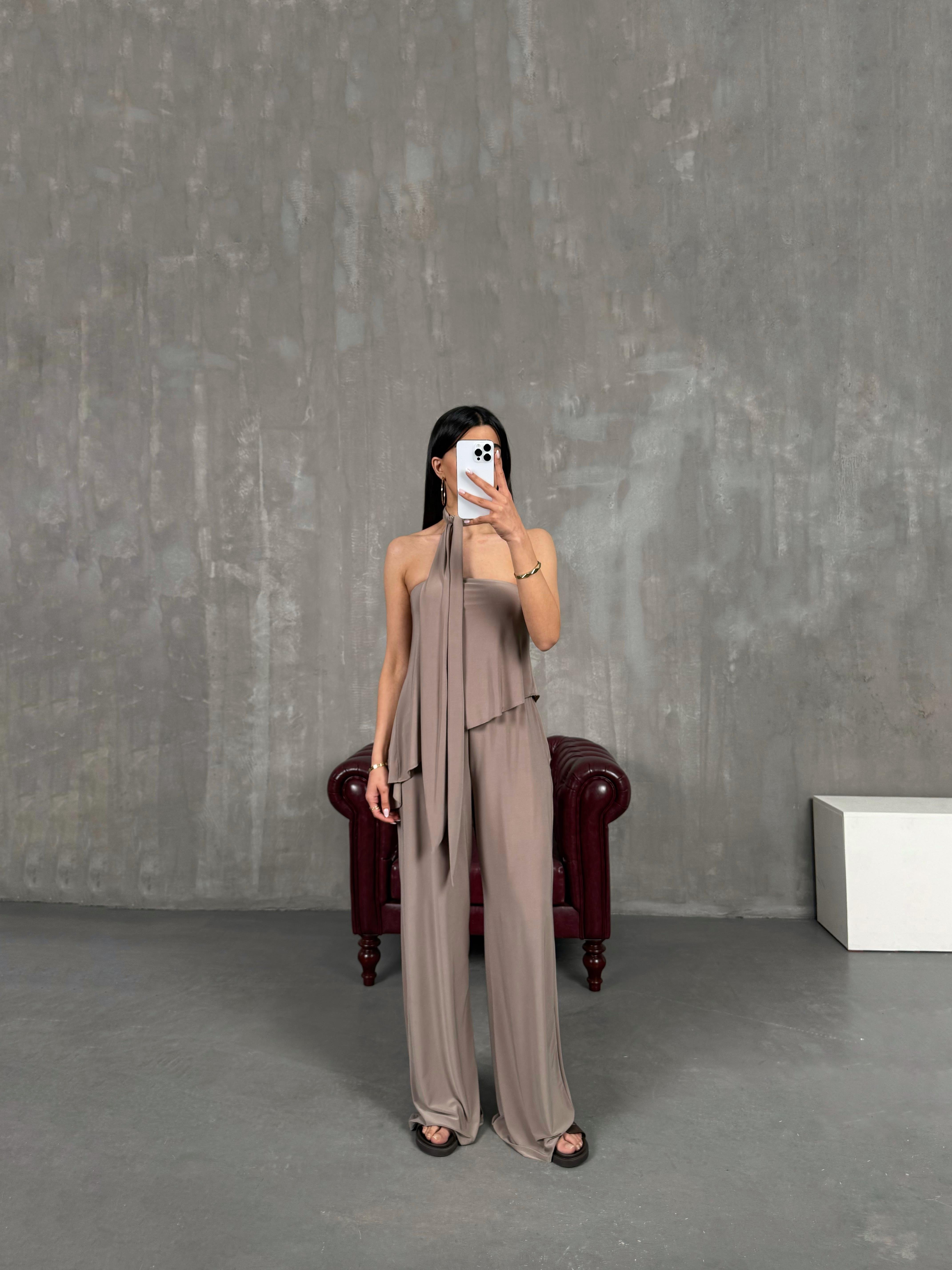 Vizon Asimetrik Kesim Fularlı İkili Takım Gaus00274GausTAKIMGU1001637