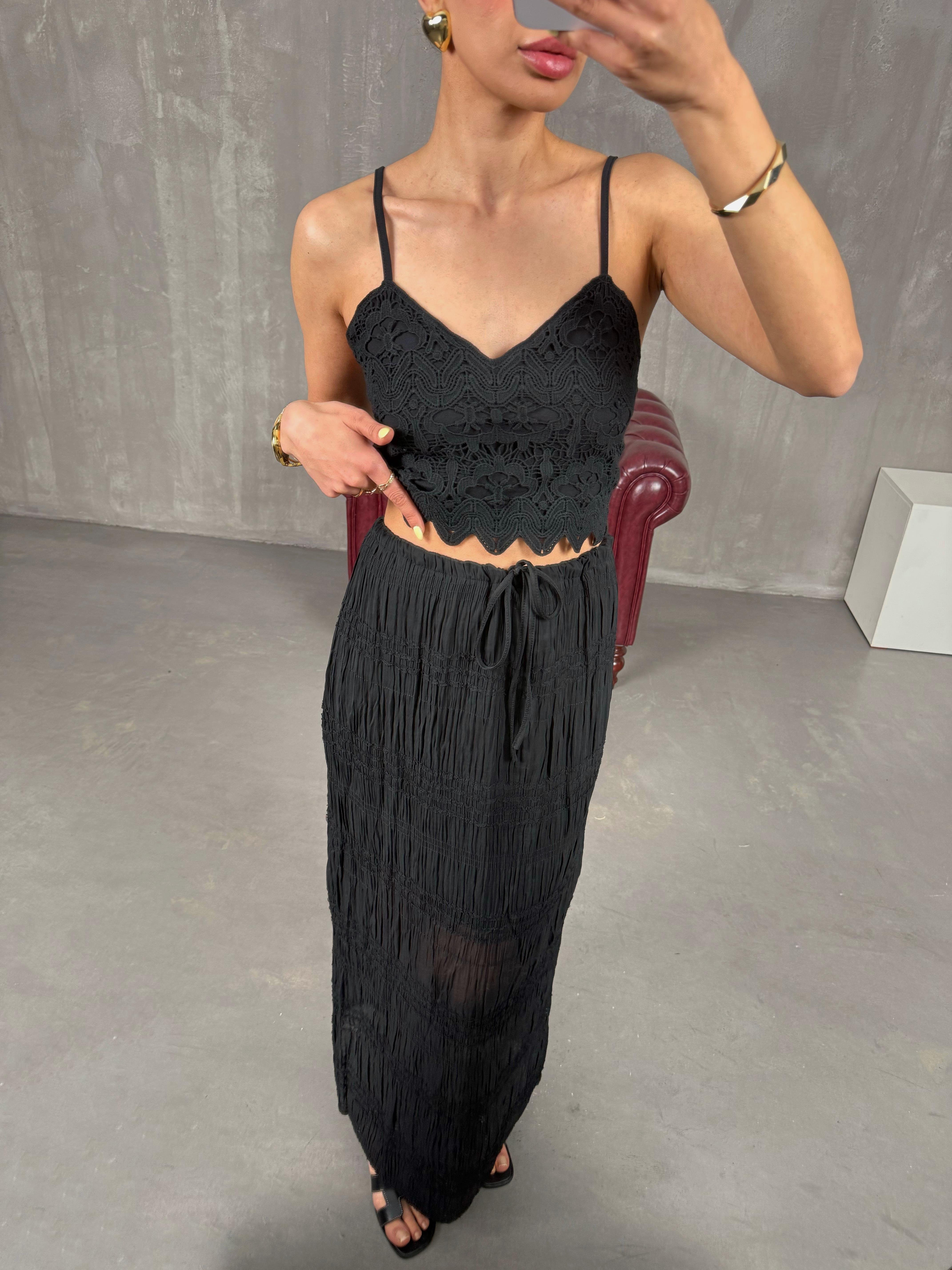 Siyah Yarım Astarlı Muadil Etek Gaus00119GausETEKGU1001268