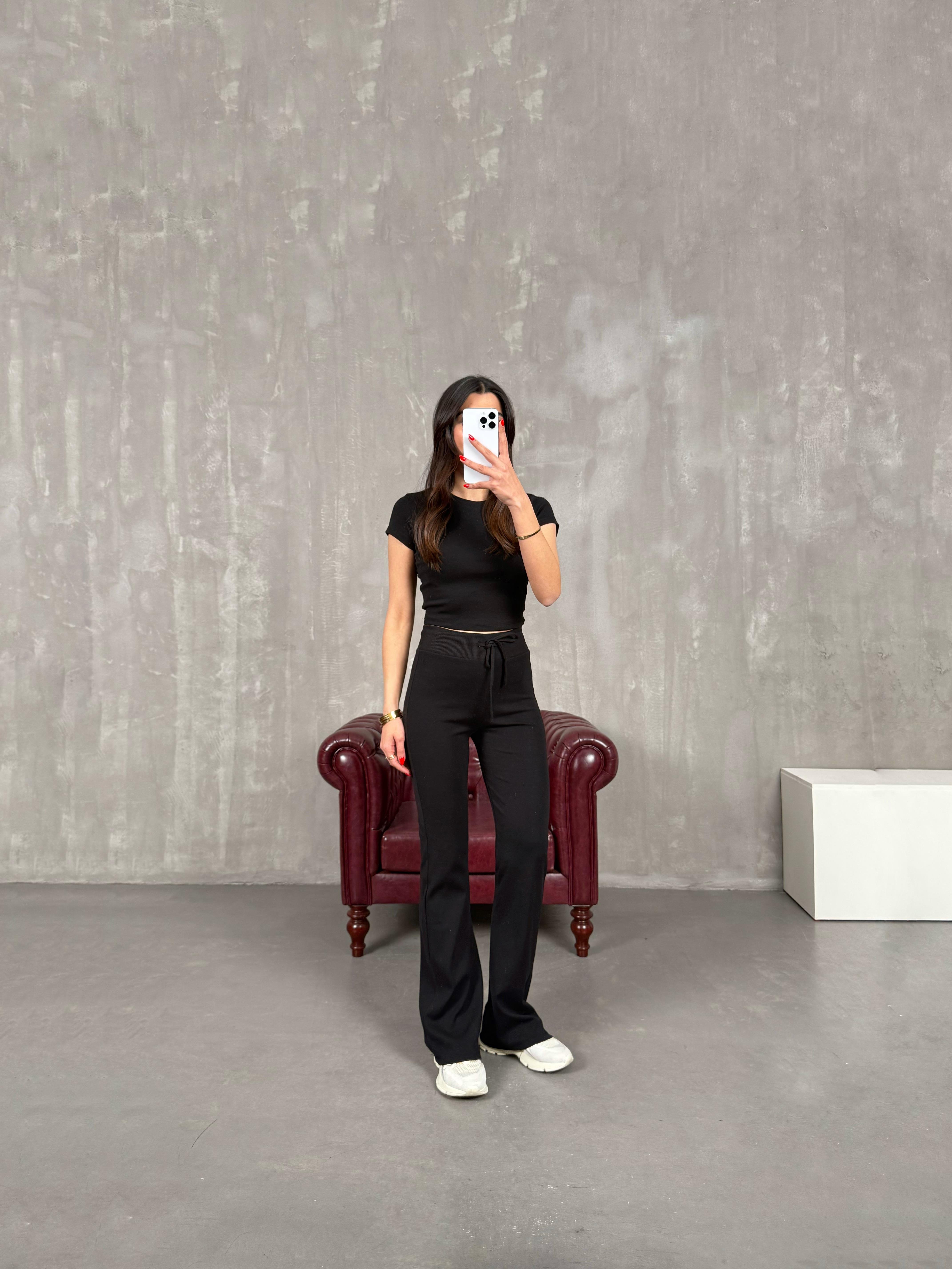 Siyah Bisiklet Yaka Basic Takım Gaus00175GausTAKIMGU1001405