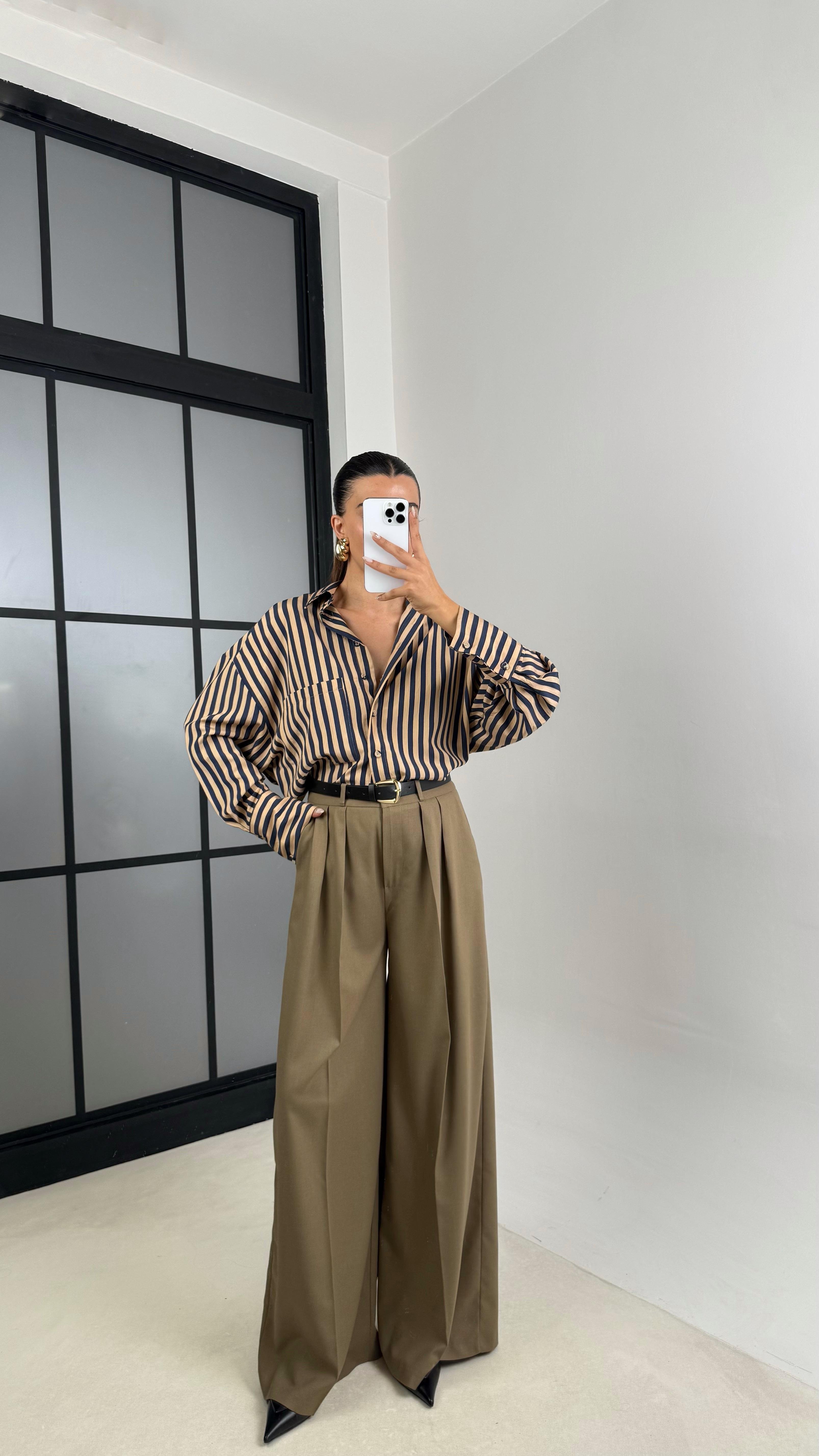 Camel Kemerli Cepli Palazzo Pantolon GAUS-00142GAUSPANTOLONGAUS-00142