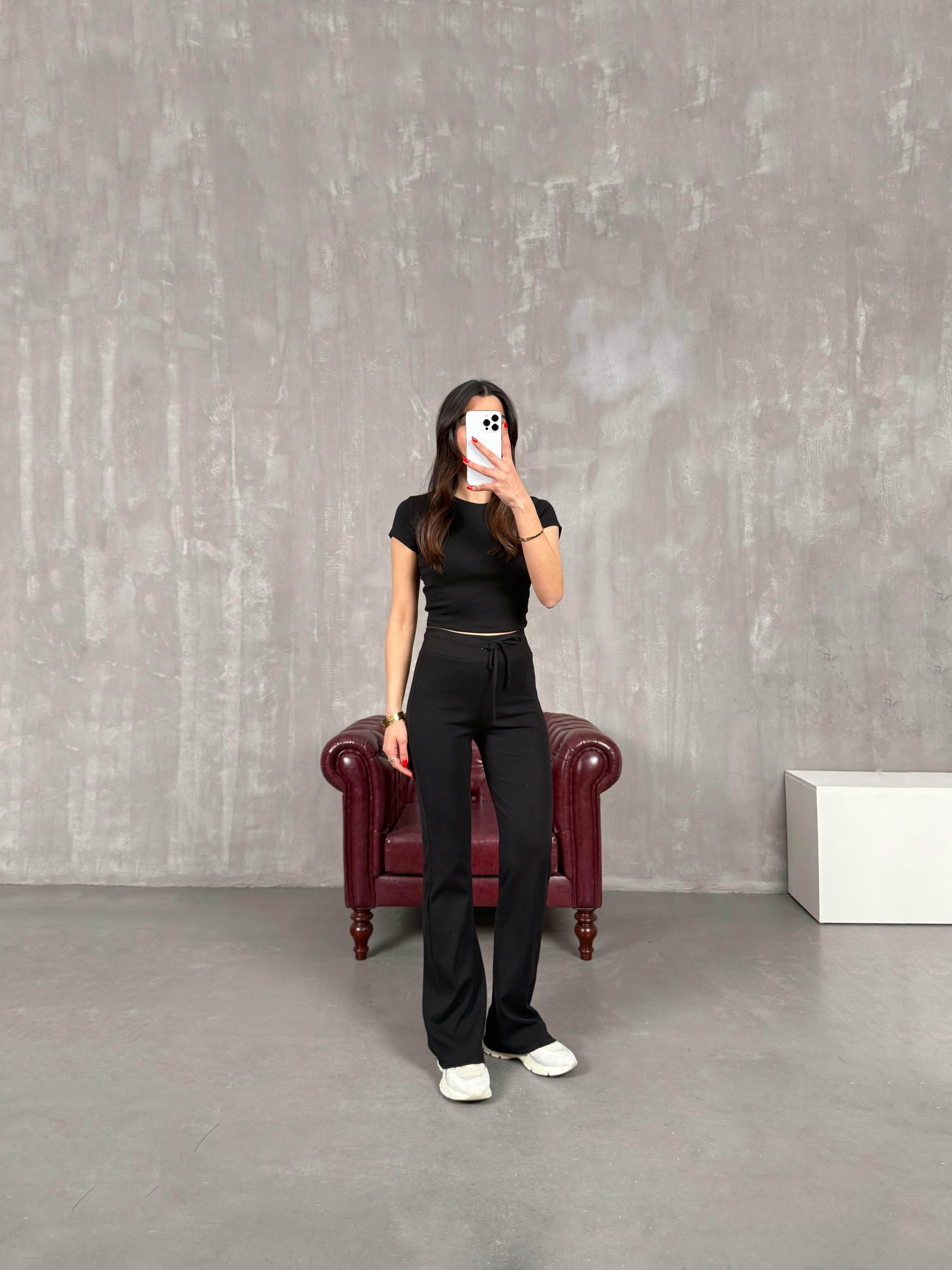 Siyah Bisiklet Yaka Basic Takım Gaus00175GausTAKIMGU1001405