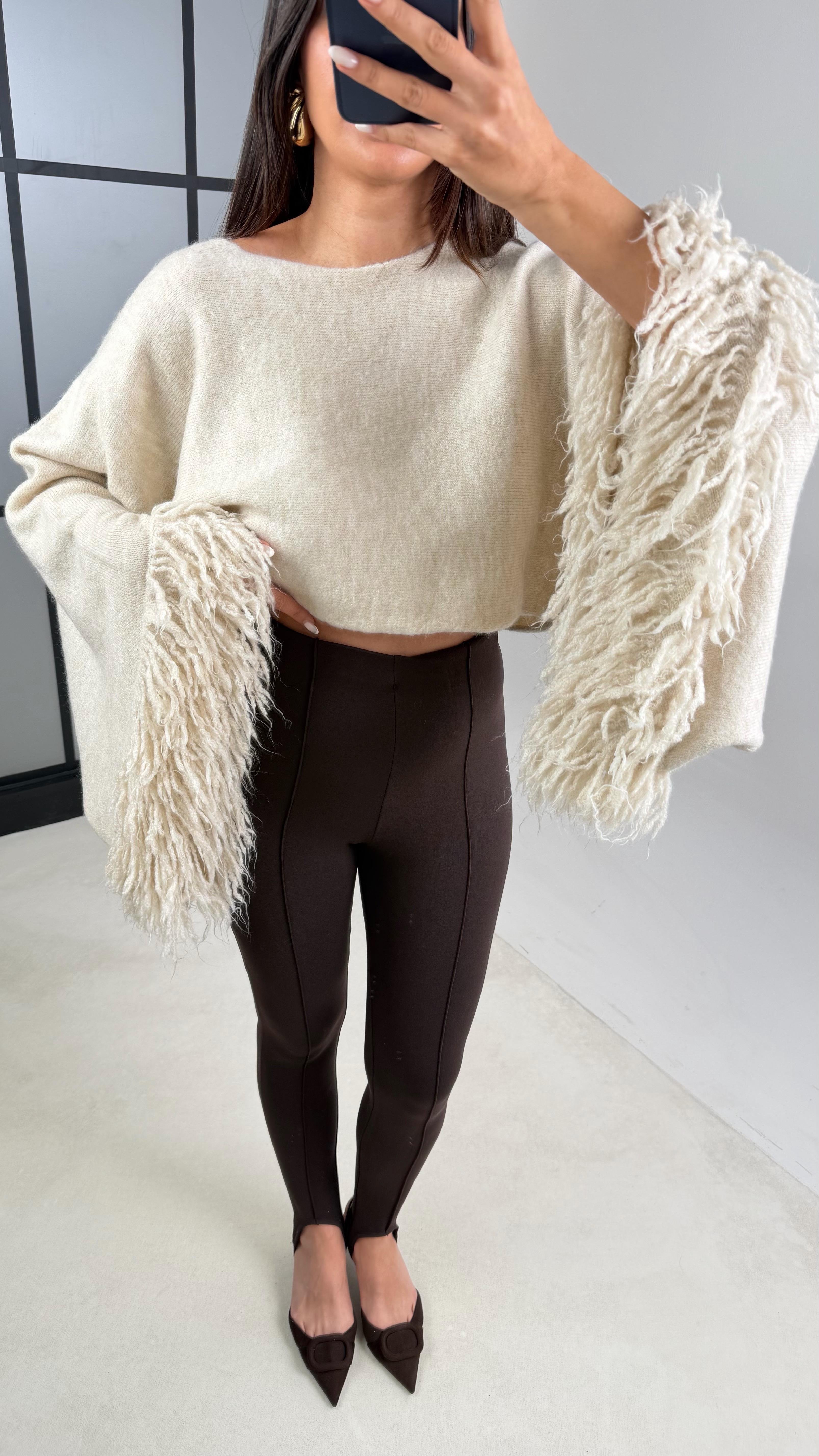 Acı Kahve Çımalı Topuktan Geçirmeli Tayt GAUS-00642GAUSTAYTGAUS-00642