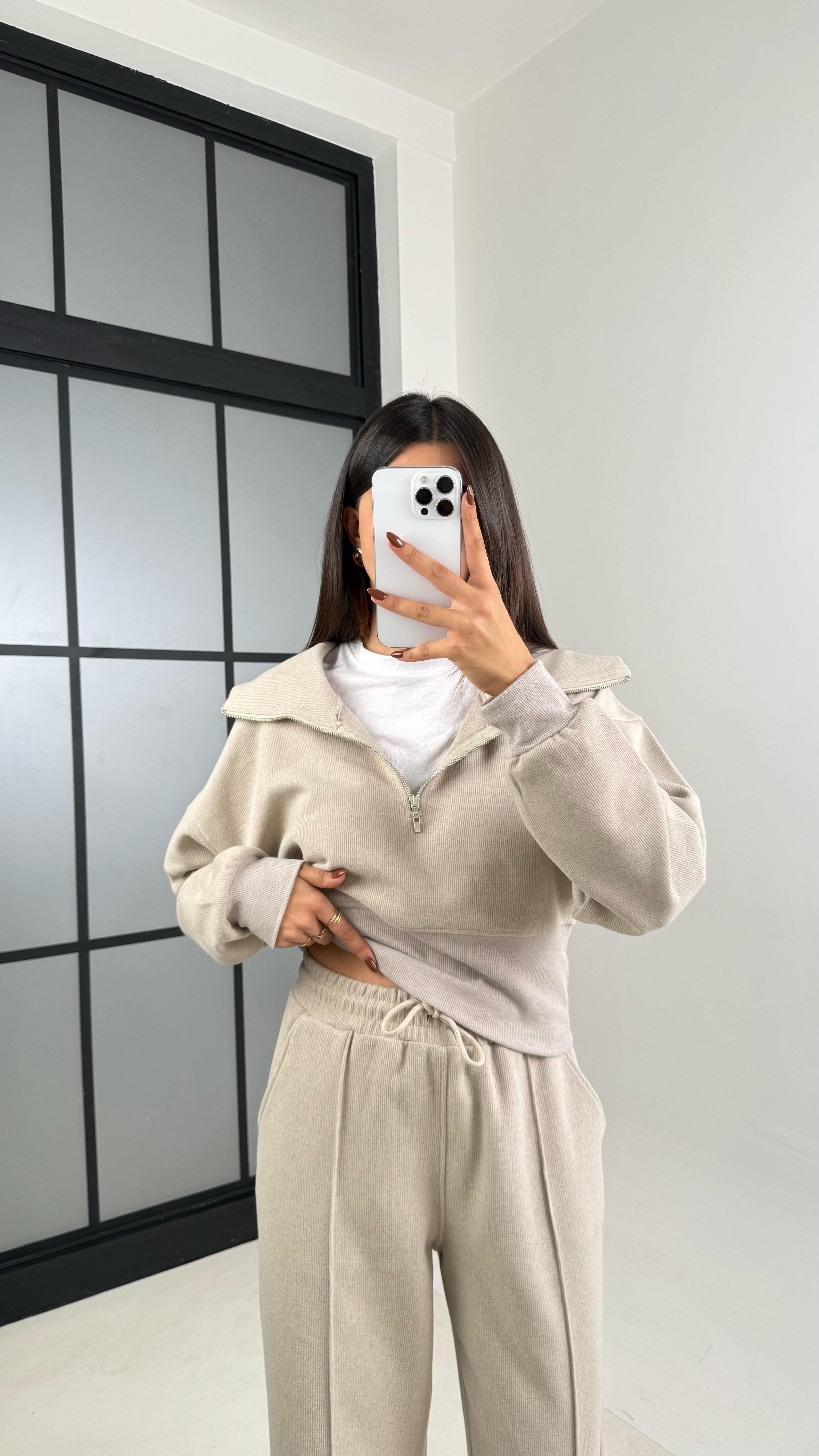 Vizon Selanik Tshirtlü 3'Lü Örme Takım GAUS-00154GAUSTAKIMGAUS-00154