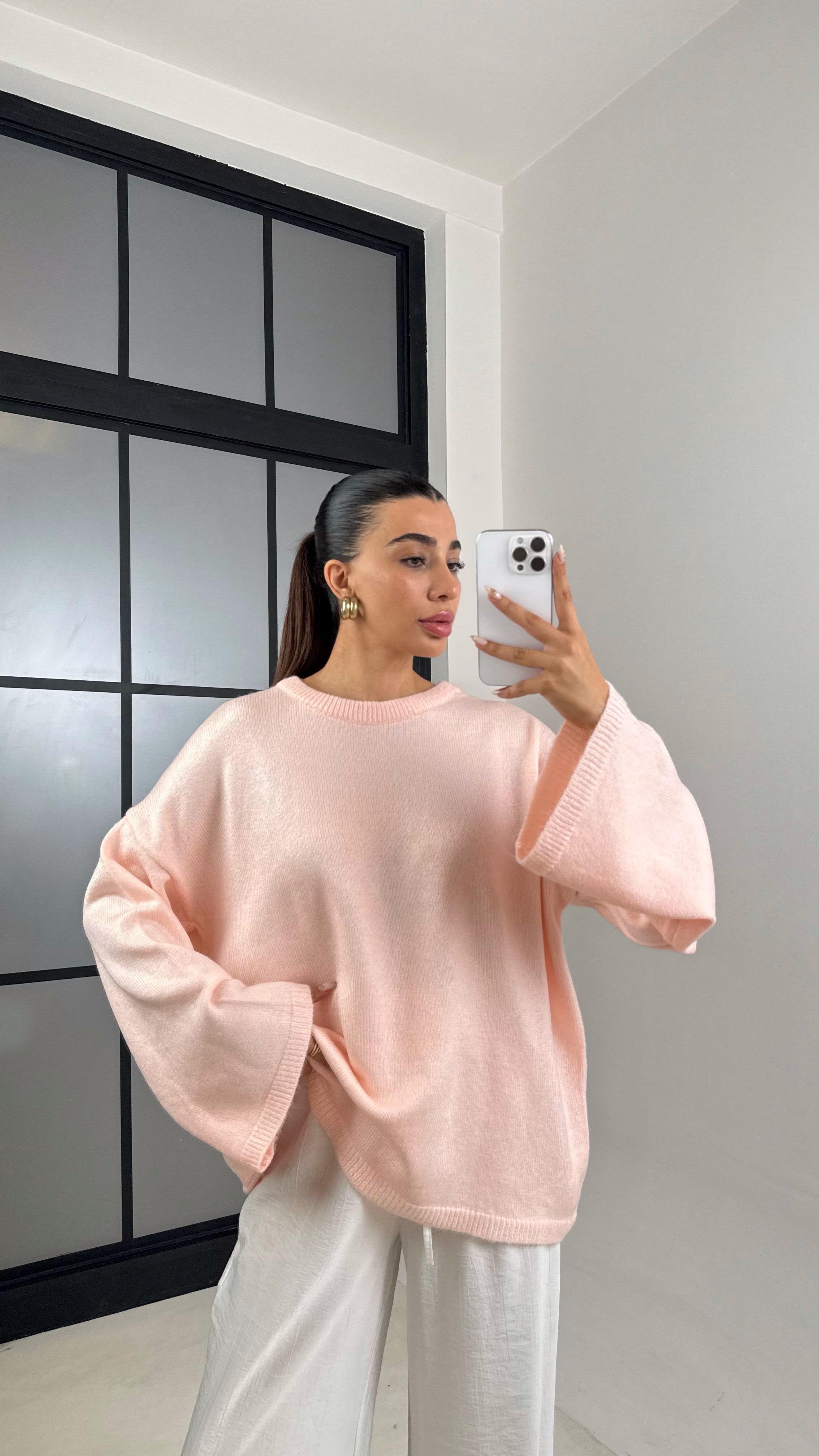 Pembe Basic MD Muadil Triko Kazak GAUS-00114GAUS الكنزات GAUS-00114