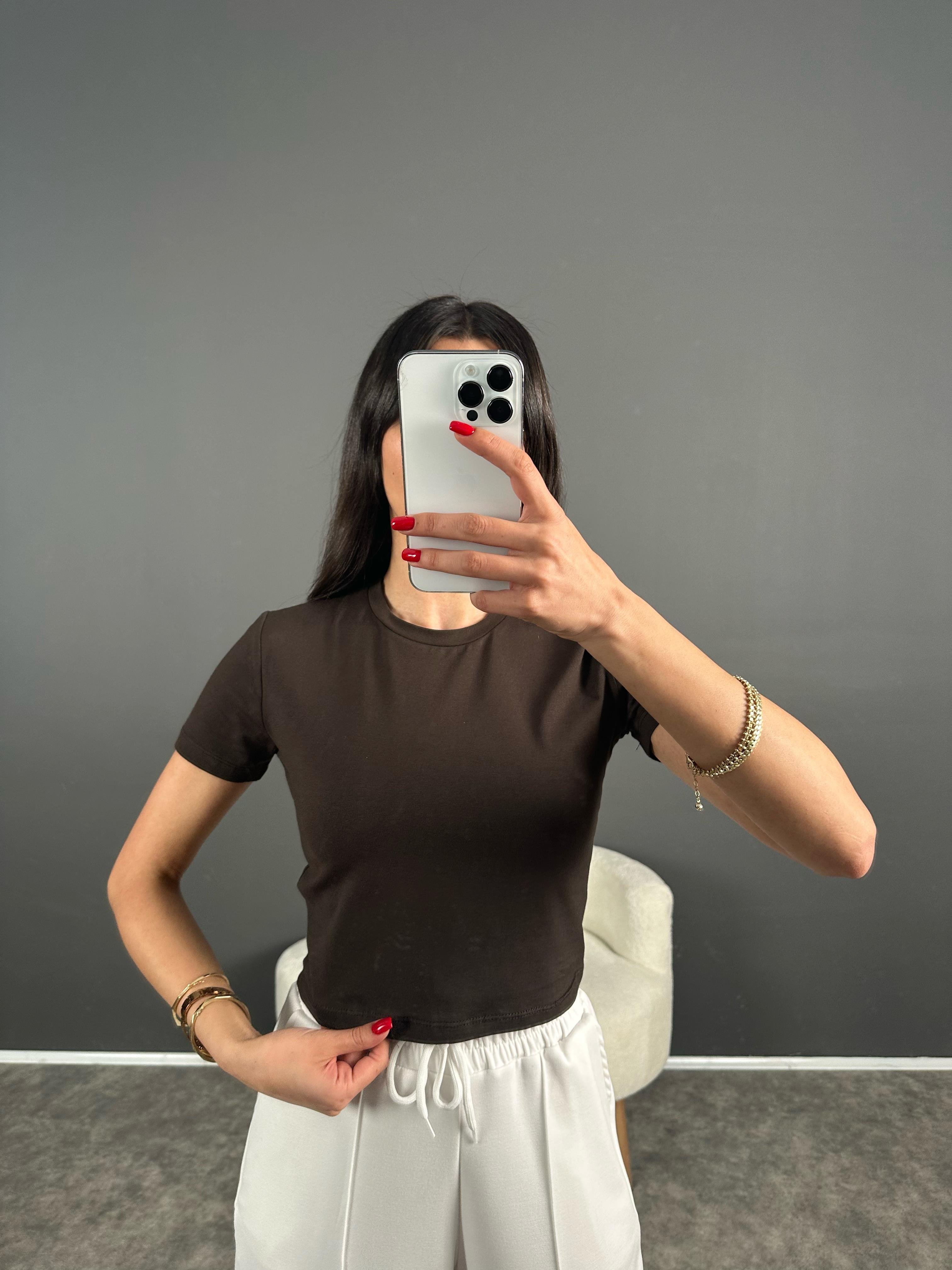 AS Kahve Crop T-shirtGausTSHIRTGU007906