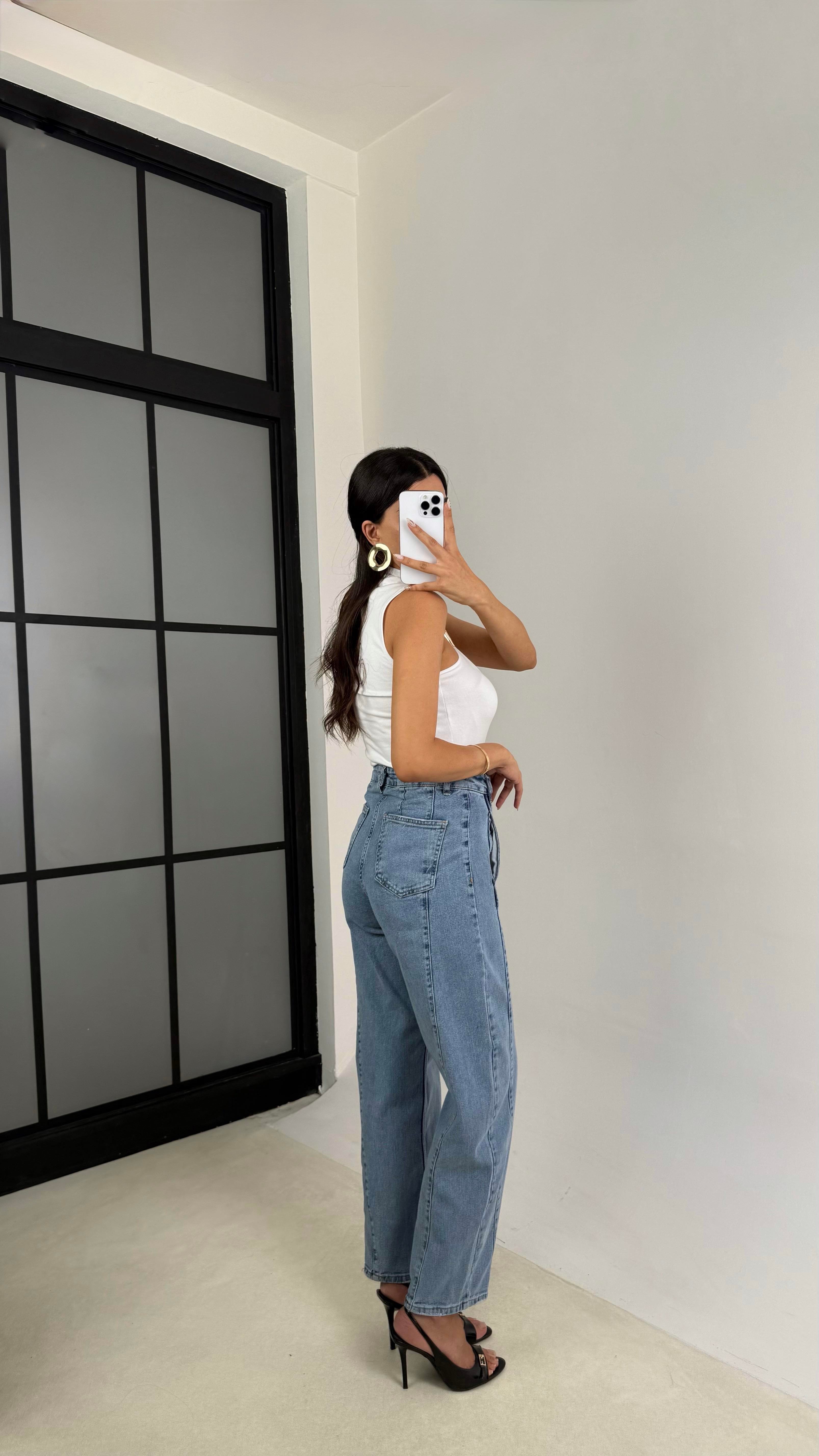 Mavi Cepli Balon Denim Pantolon GAUS-00108GAUSDENİM PANTOLONGAUS-00108