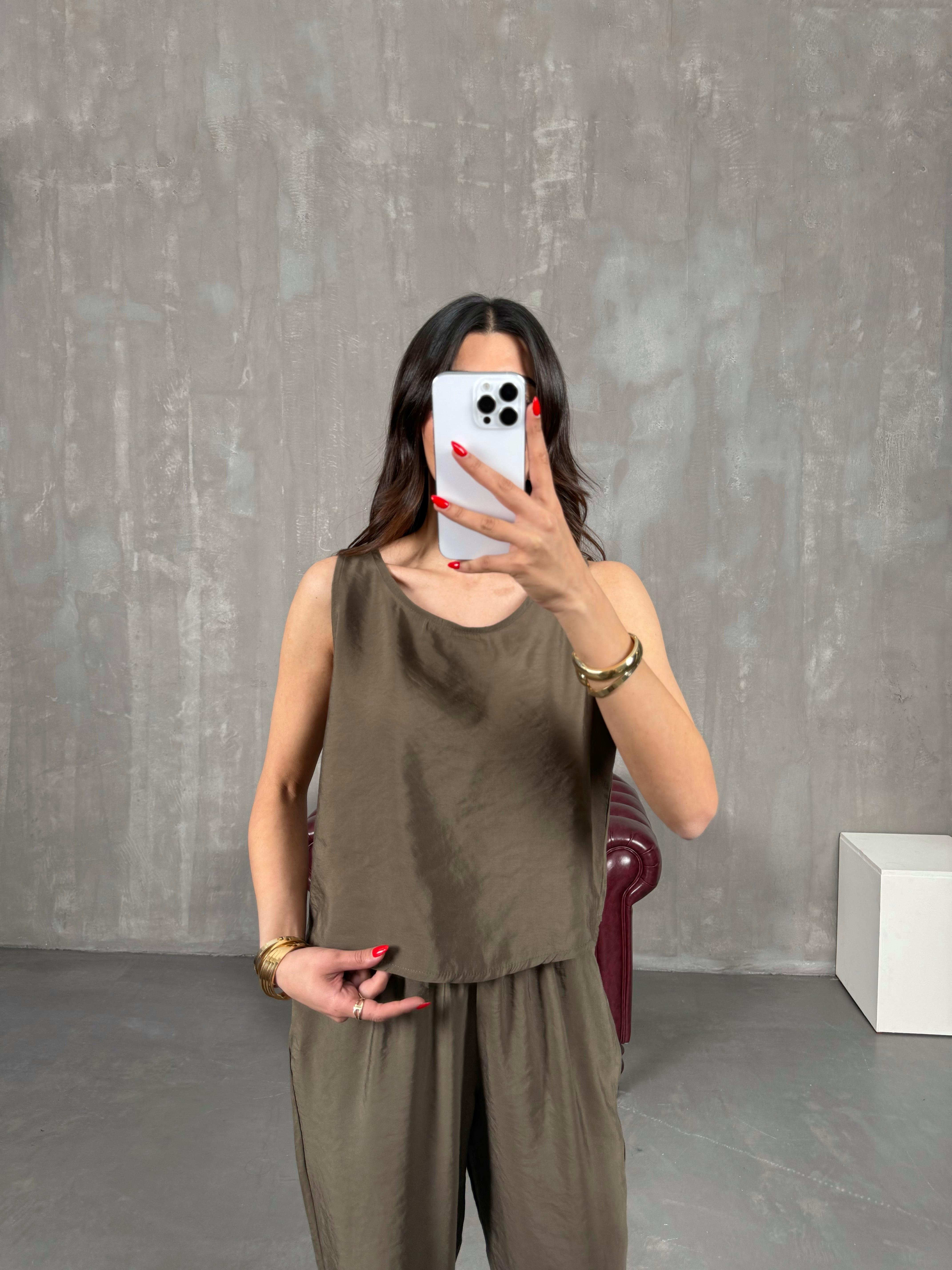 Haki Sıfır Kol Tensel Takım Gaus00165GausTAKIMGU1001478