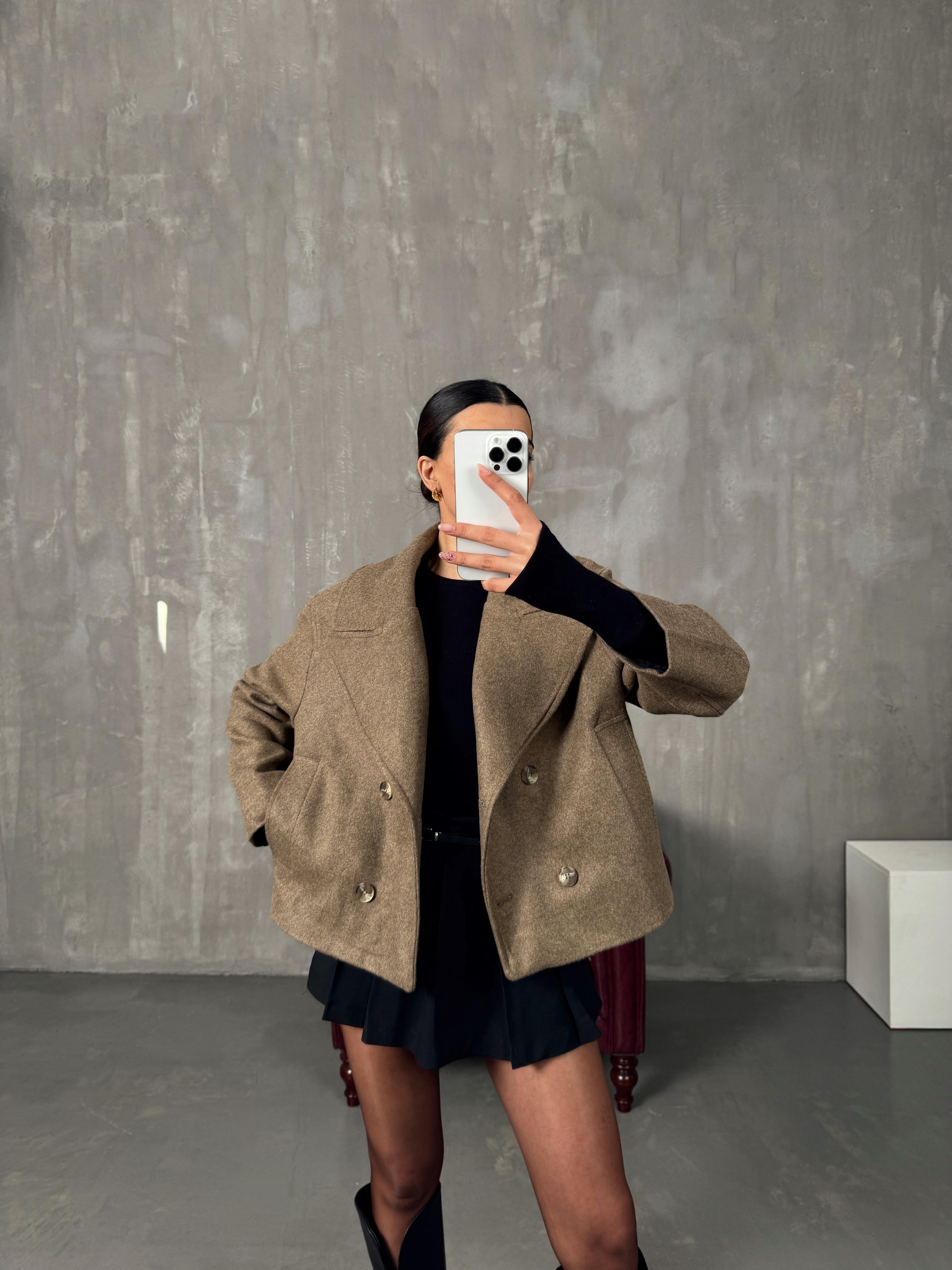 Bobby Kahve ZR Model Astarlı Kaşe CeketGausCEKETGU00904221