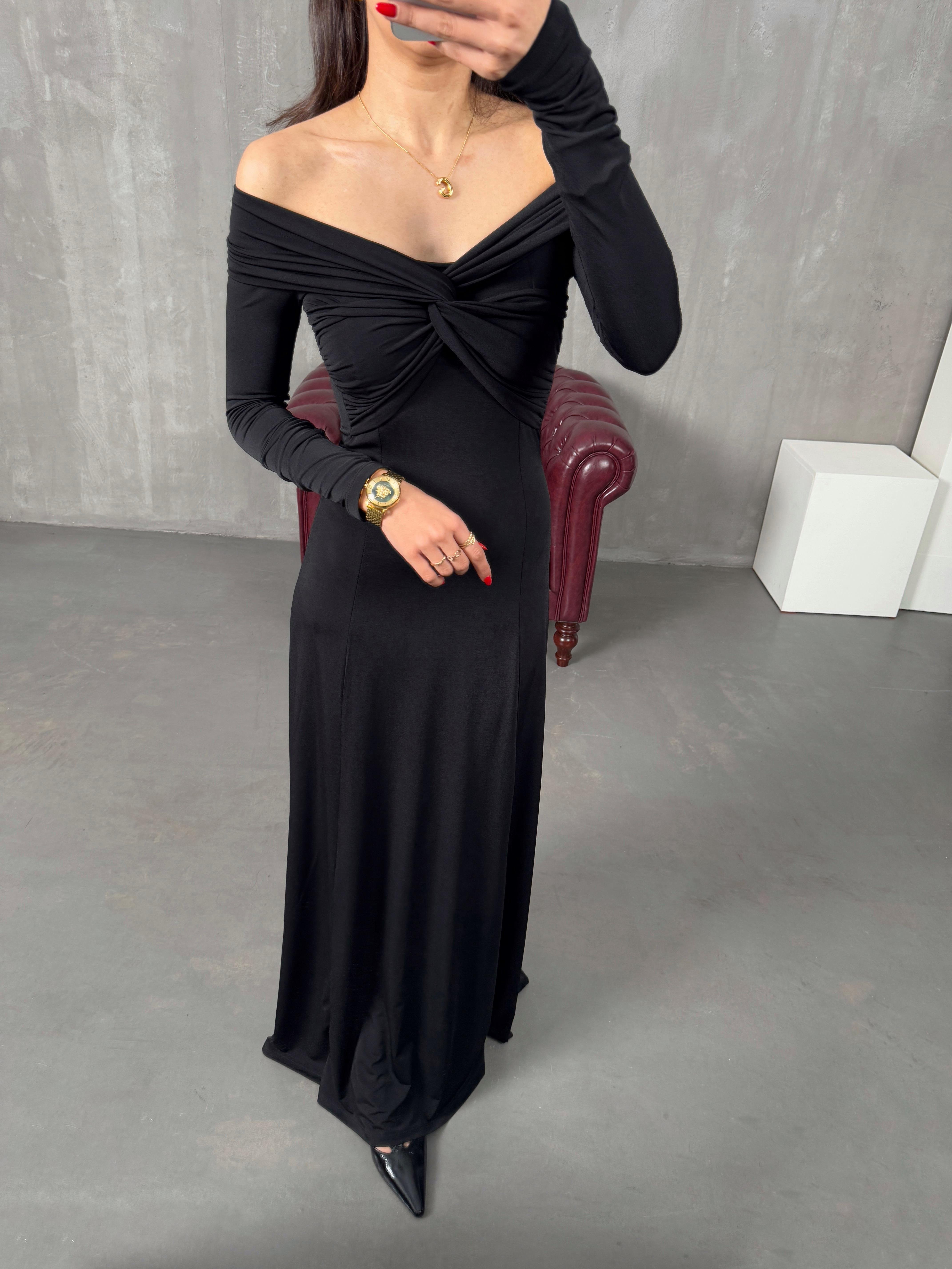 Sonia Siyah Madonna Yaka Pinterest ElbiseGausELBİSEGU00904342