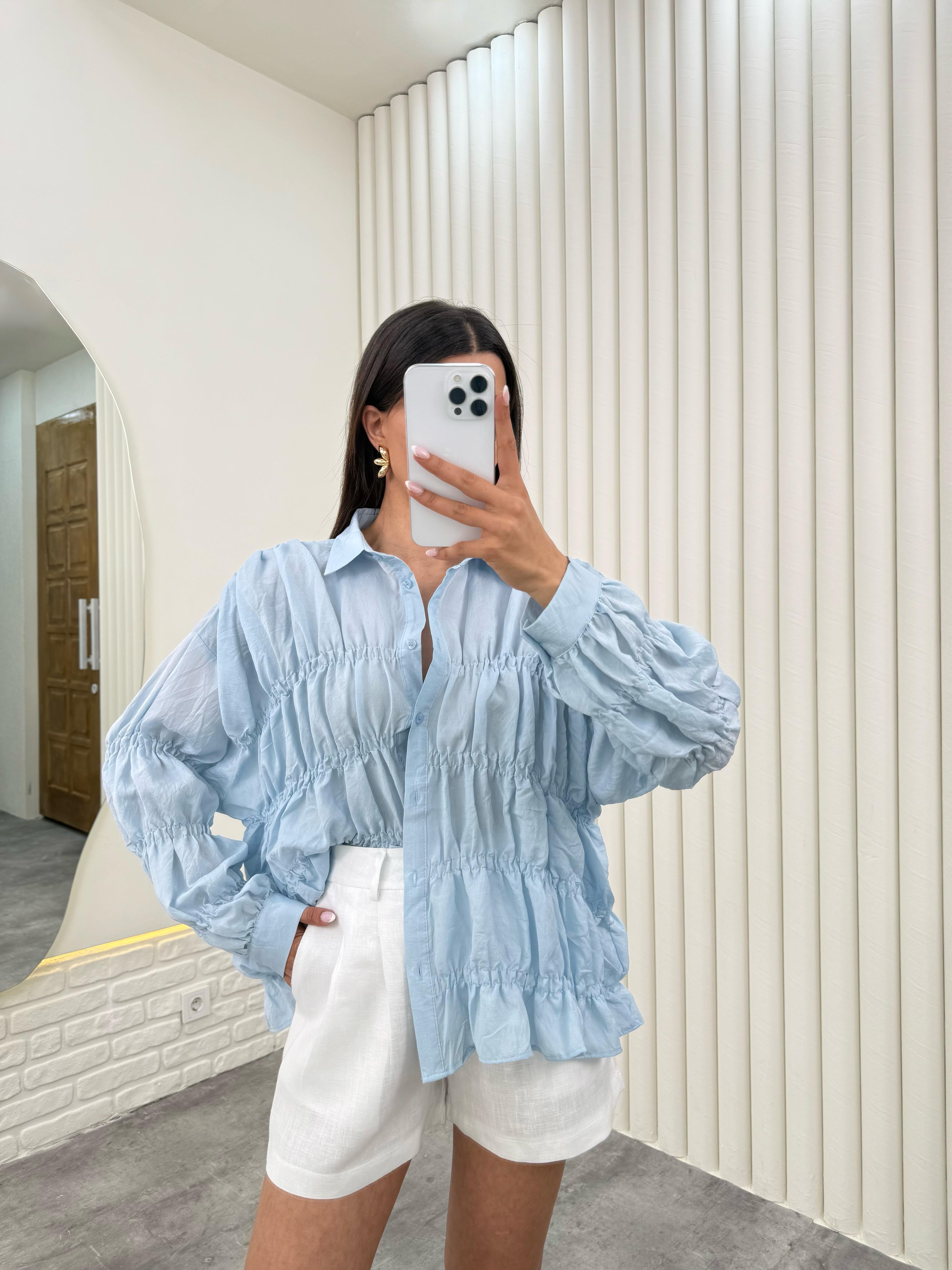 Mavi Gipeli Tasarım Tensel Gömlek Gaus00280GausGÖMLEKGU1001653