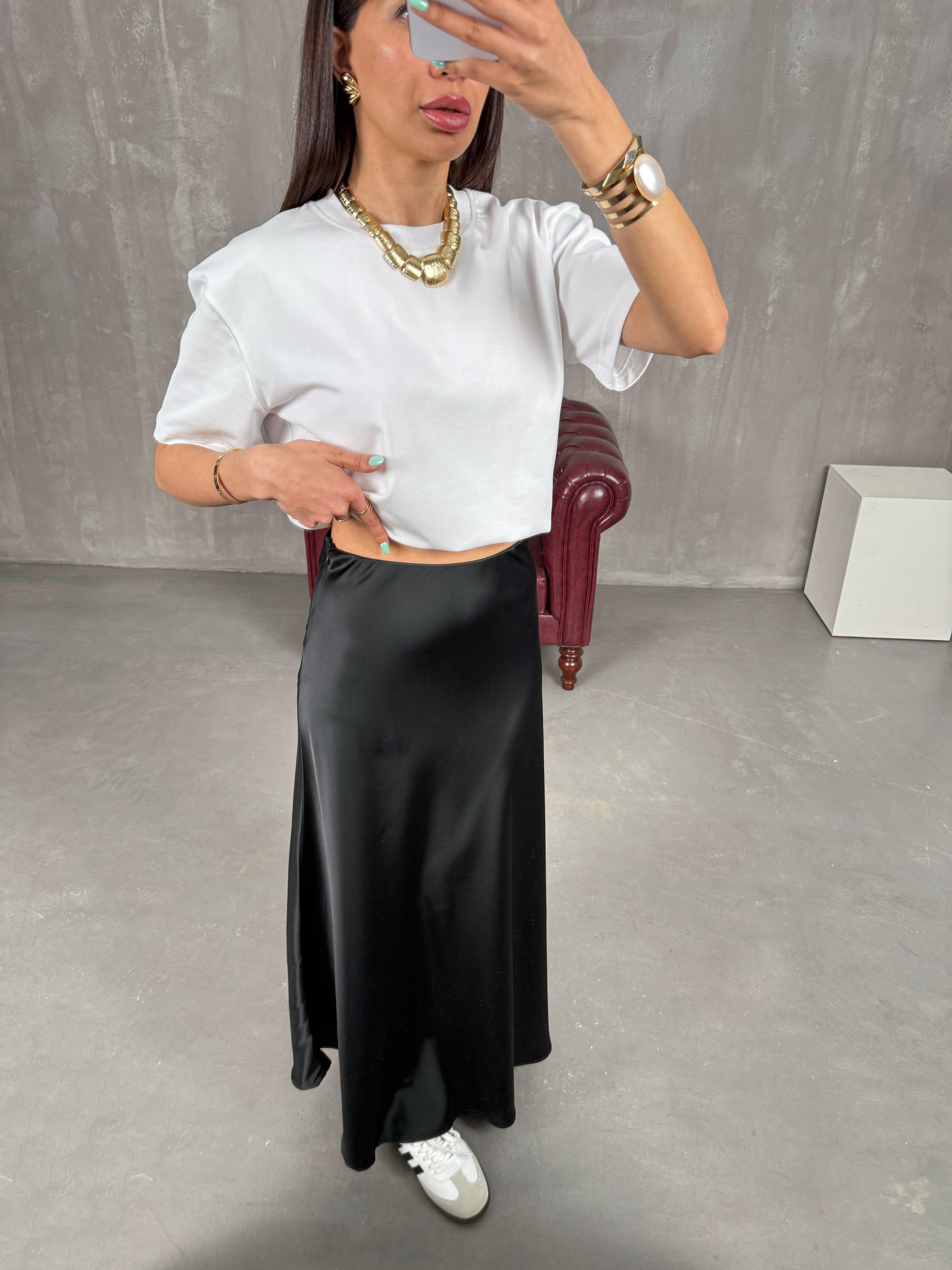 Siyah Saten Etek Gaus00252GausETEKGU1001584