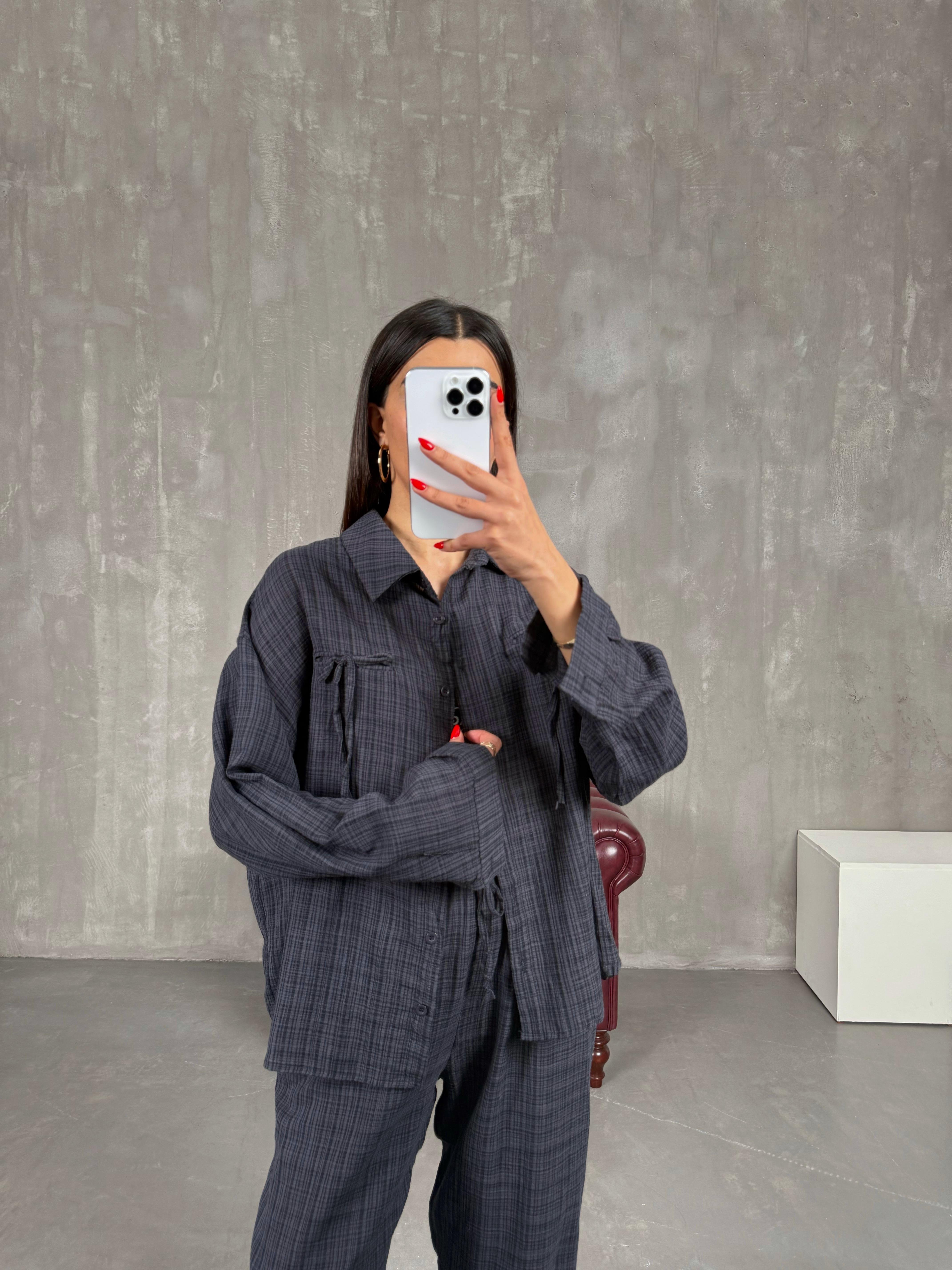 Antrasit Kareli Keten Takım Gaus00194GausTAKIMGU1001455