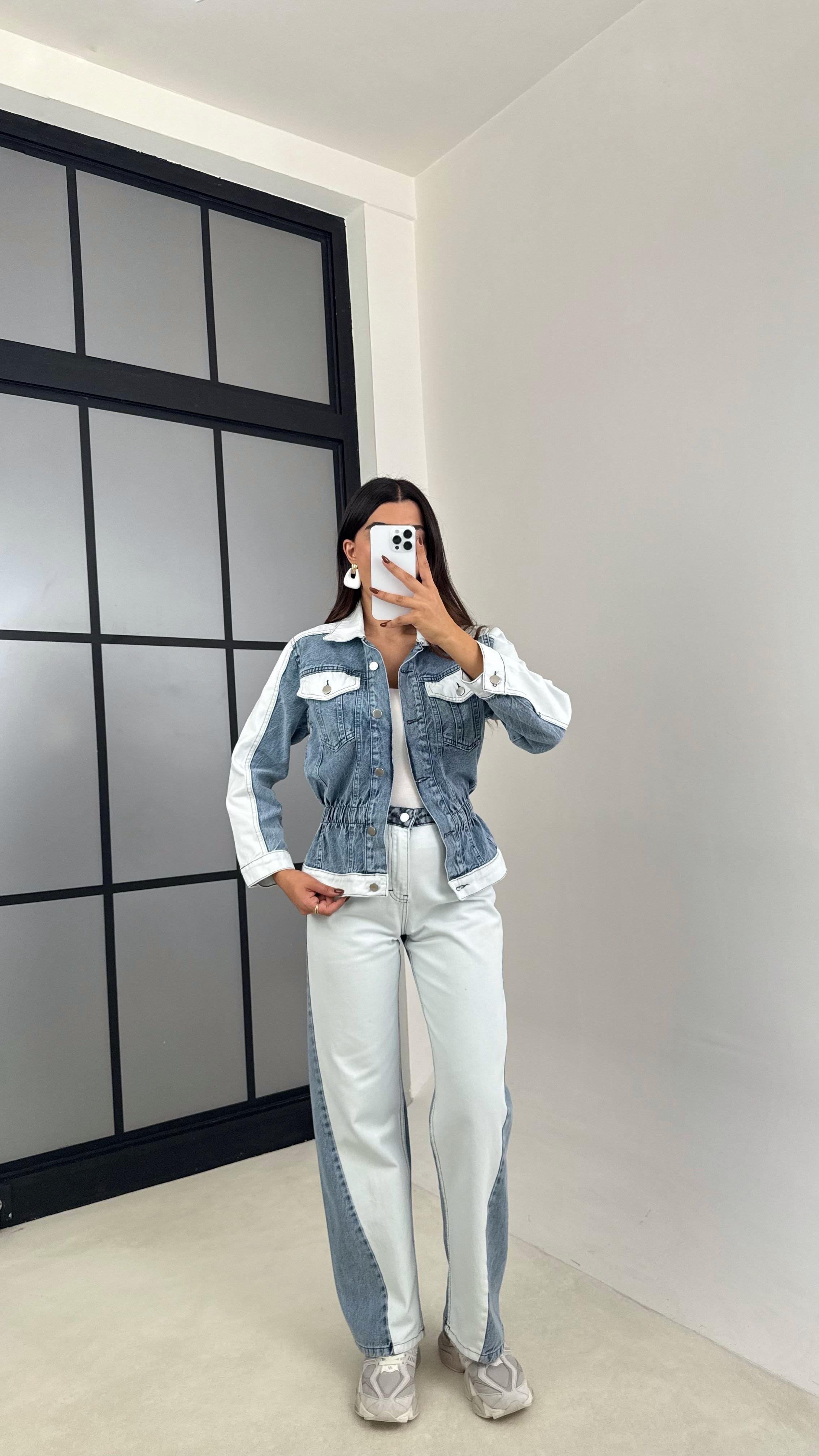 Mavi ZR Muadil Denim Karışımlı Takım GAUS-00198GAUSTAKIMGAUS-00198