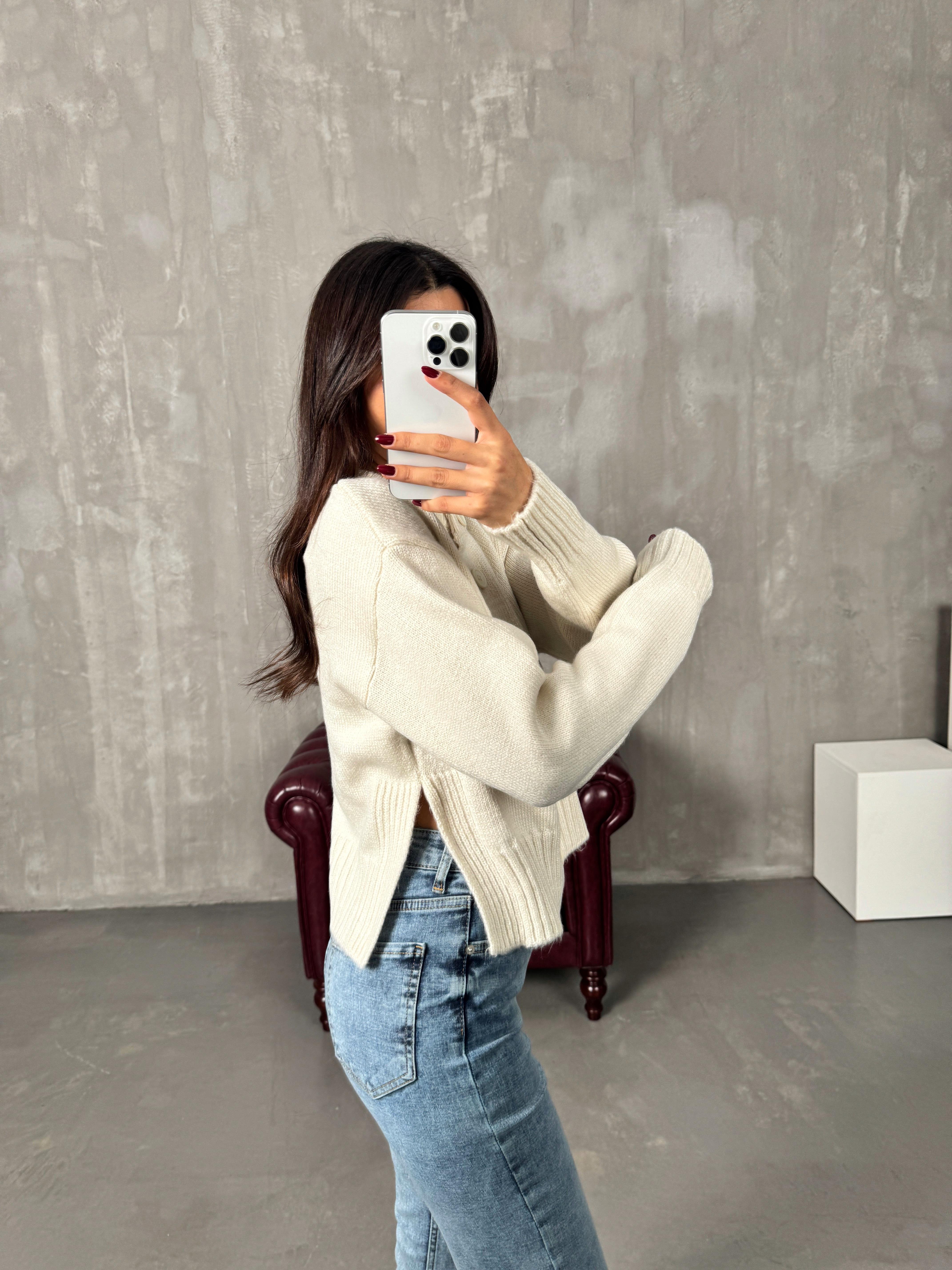 Mare Krem Düğmeli HırkaGausHIRKAGU00903965