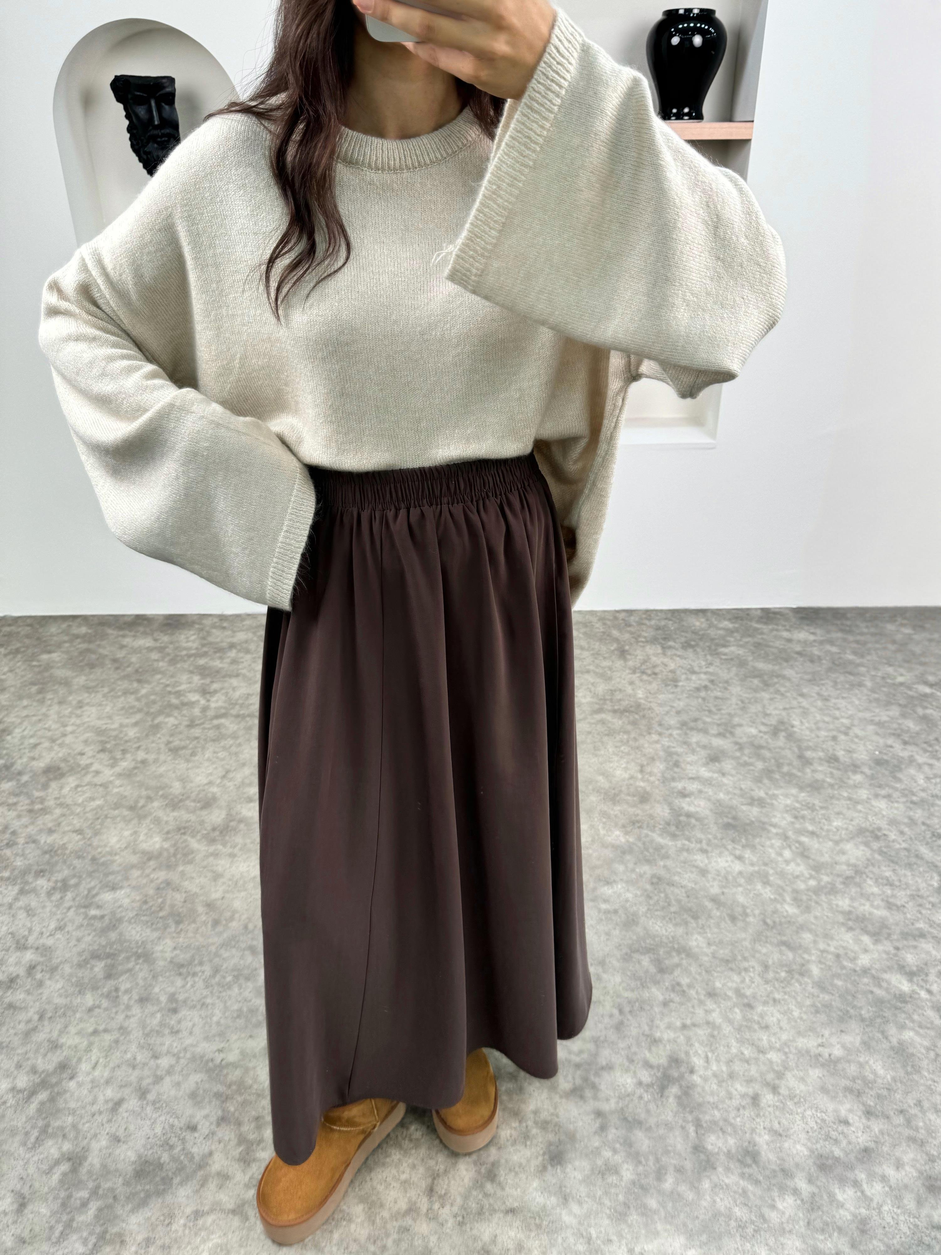 Sassa Acı Kahve Beli Lastikli Kalın Cepli Tensel EtekGausETEKGU008991