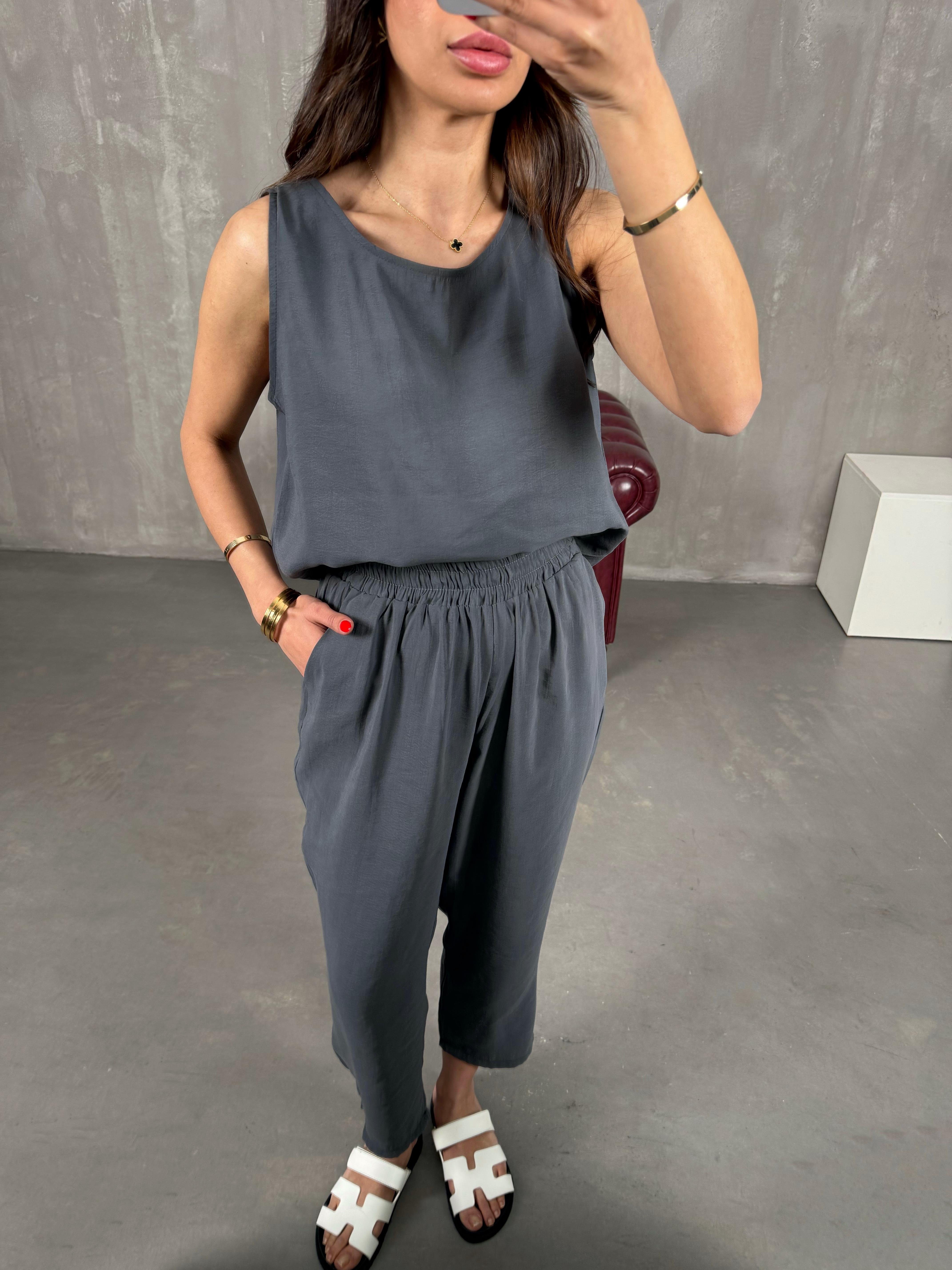 Antrasit Sıfır Kol Tensel Takım Gaus00165GausTAKIMGU1001383