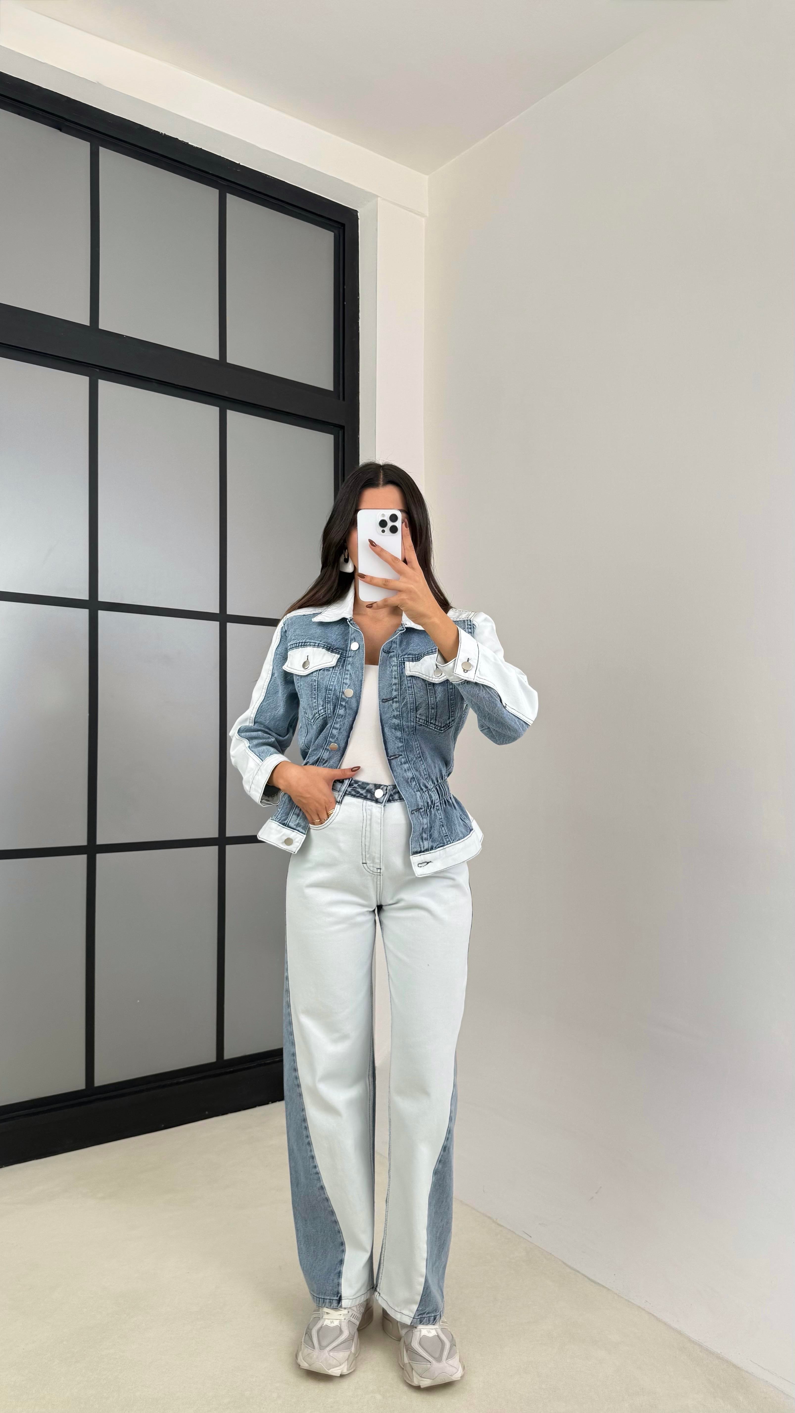 Mavi ZR Muadil Denim Karışımlı Takım GAUS-00198GAUSTAKIMGAUS-00198