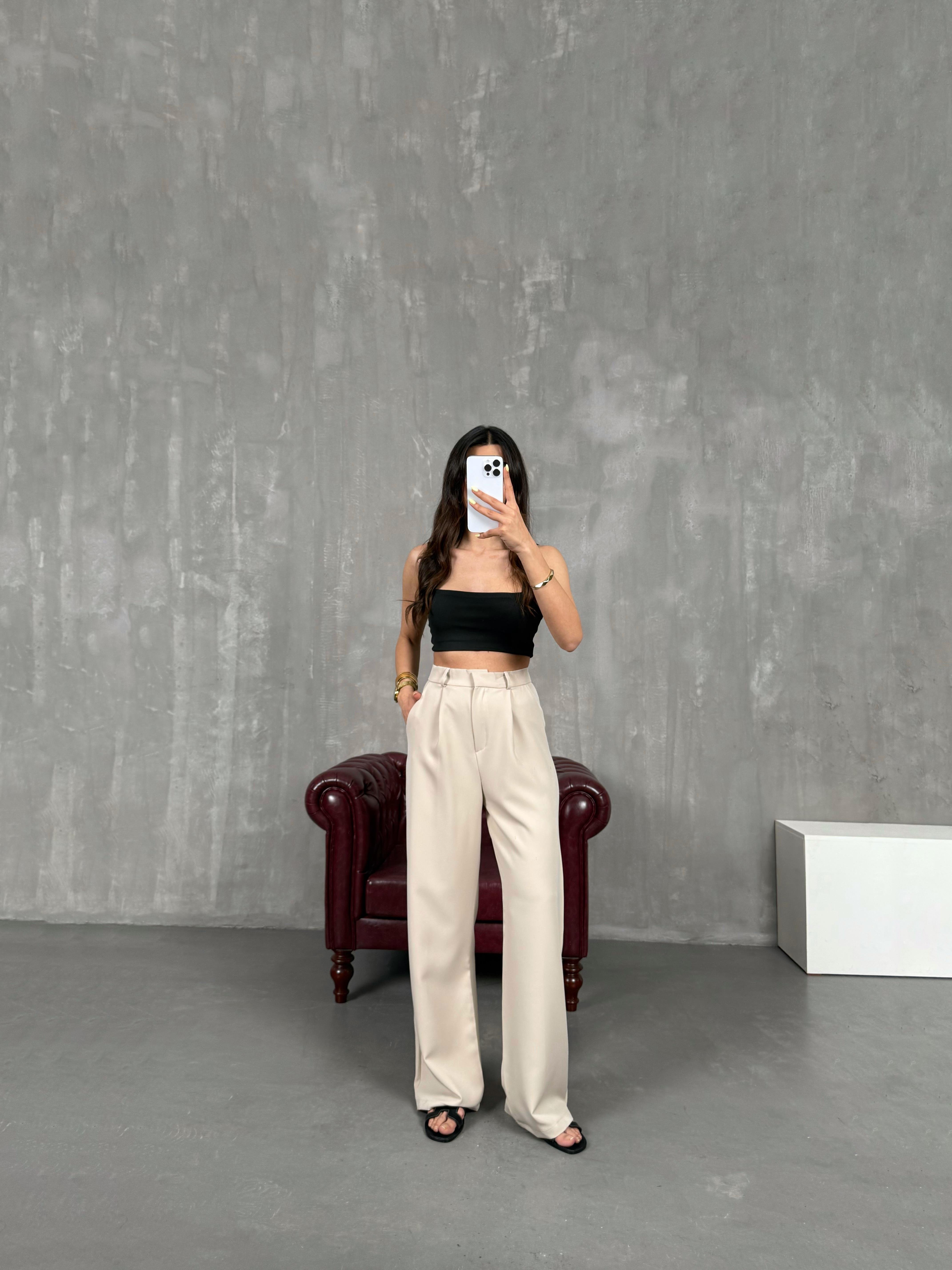 Taş Palazzo Kumaş Pantolon Gaus00140GausPANTOLONGU1001323