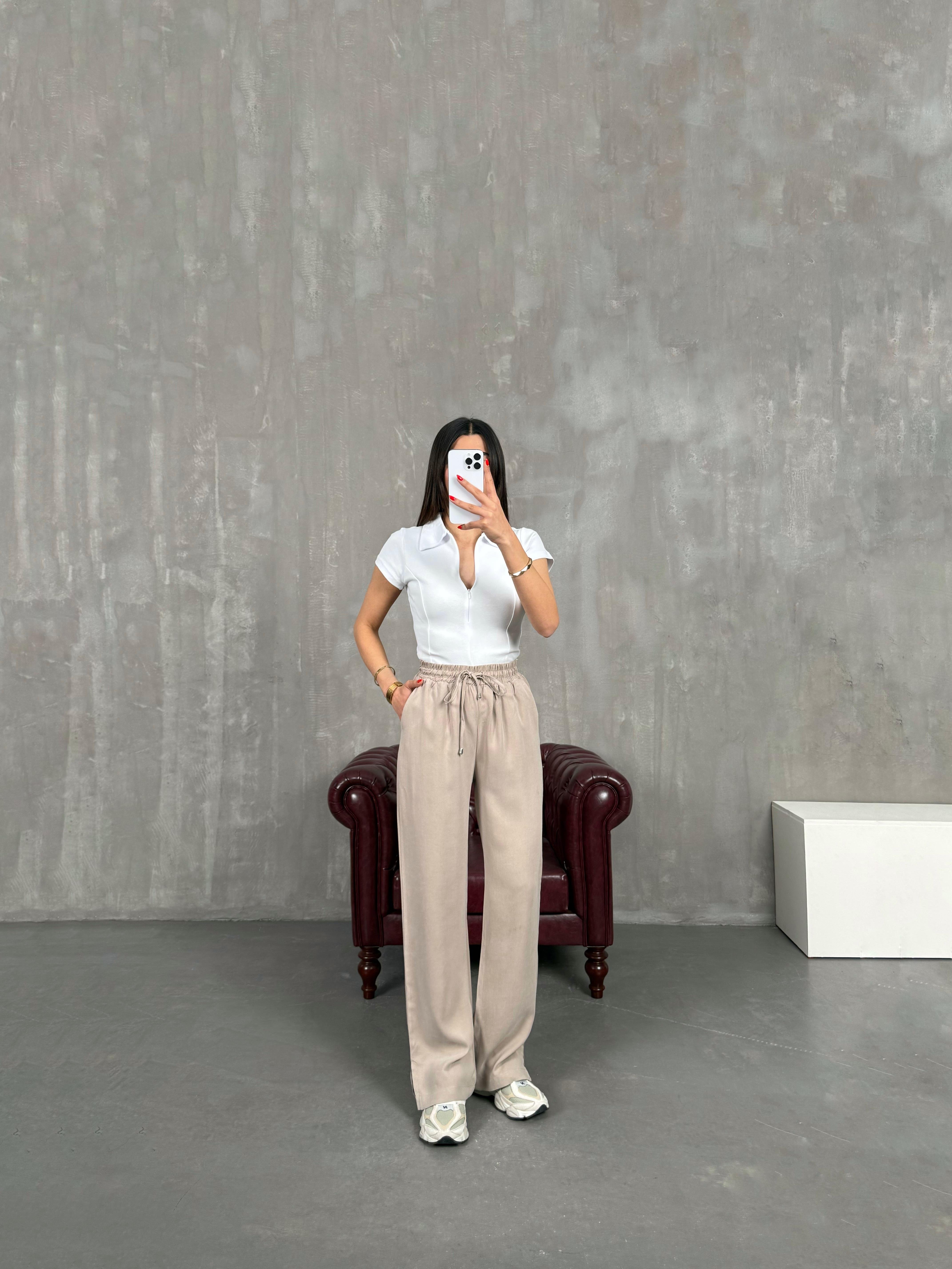 Taş Beli Lastikli MD Muadil Tensel Pantolon Gaus00190GausPANTOLONGU1001442