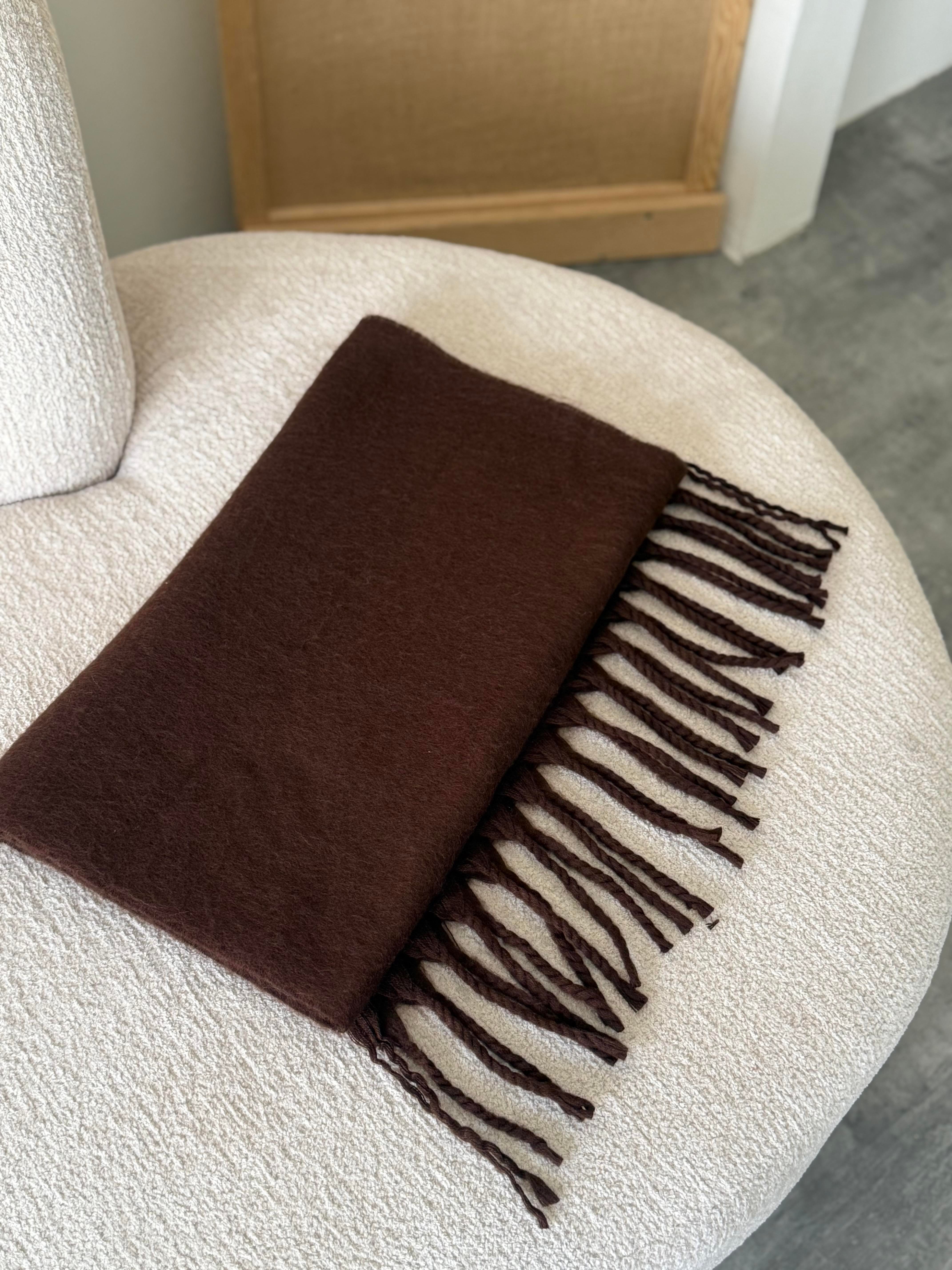 Kahve Saçaklı Atkı GAUS-00124GAUSالملابس العلوية  GAUS-00124