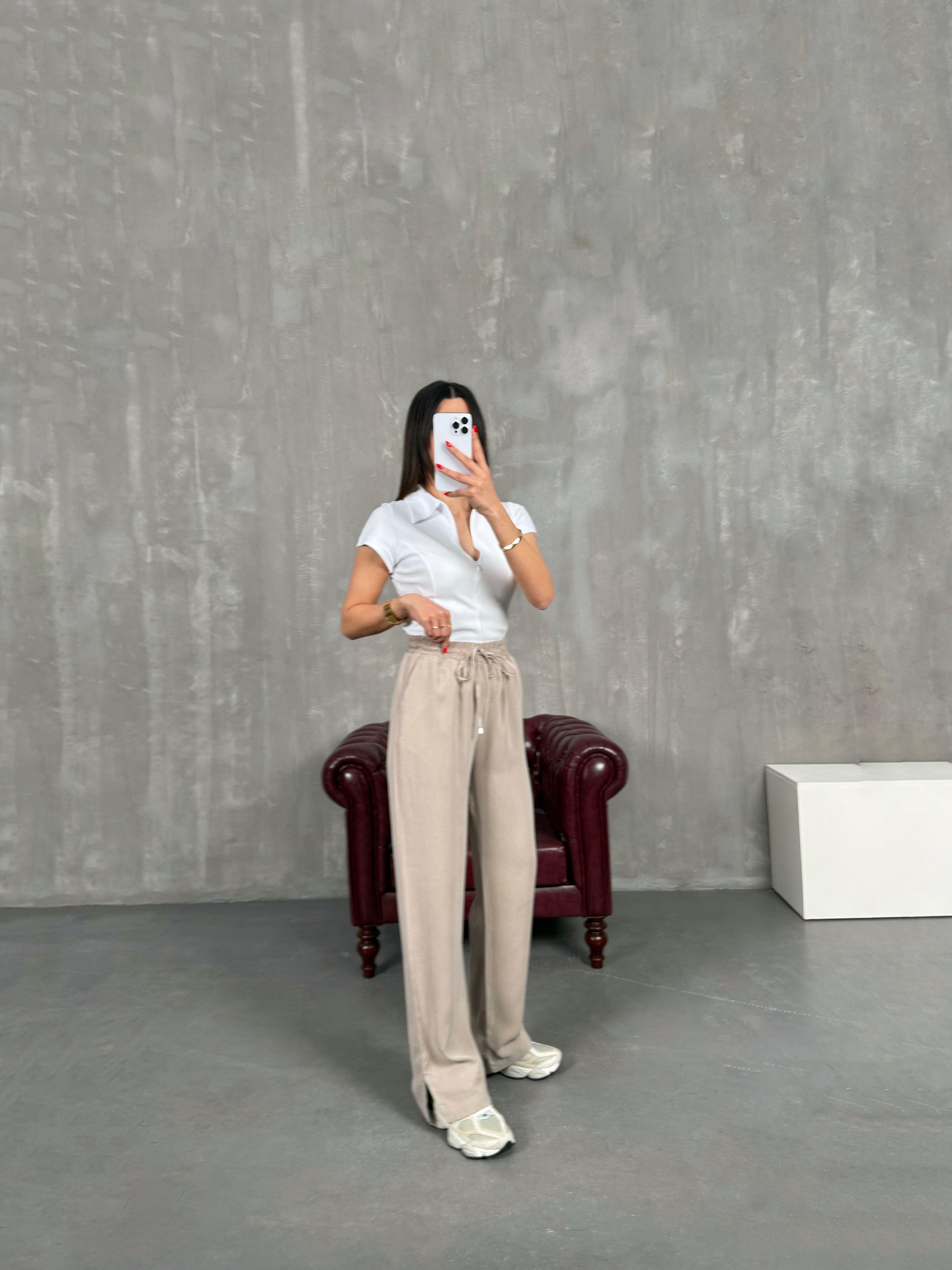 Taş Beli Lastikli MD Muadil Tensel Pantolon Gaus00190GausPANTOLONGU1001442