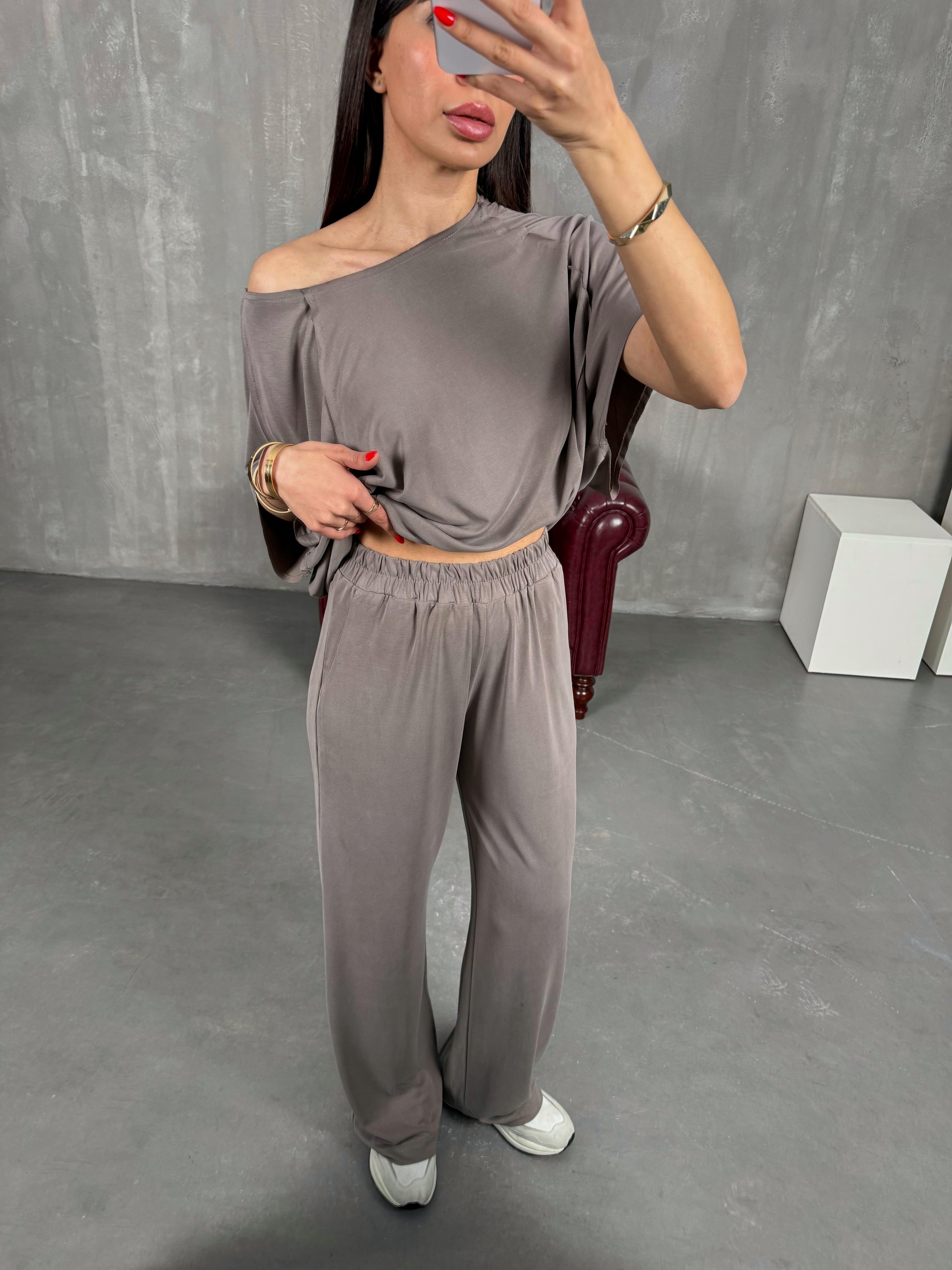 Vizon İnce Modal Kumaş Kısa Kol Muadil Basic Takım Gaus00197GausTAKIMGU1001465