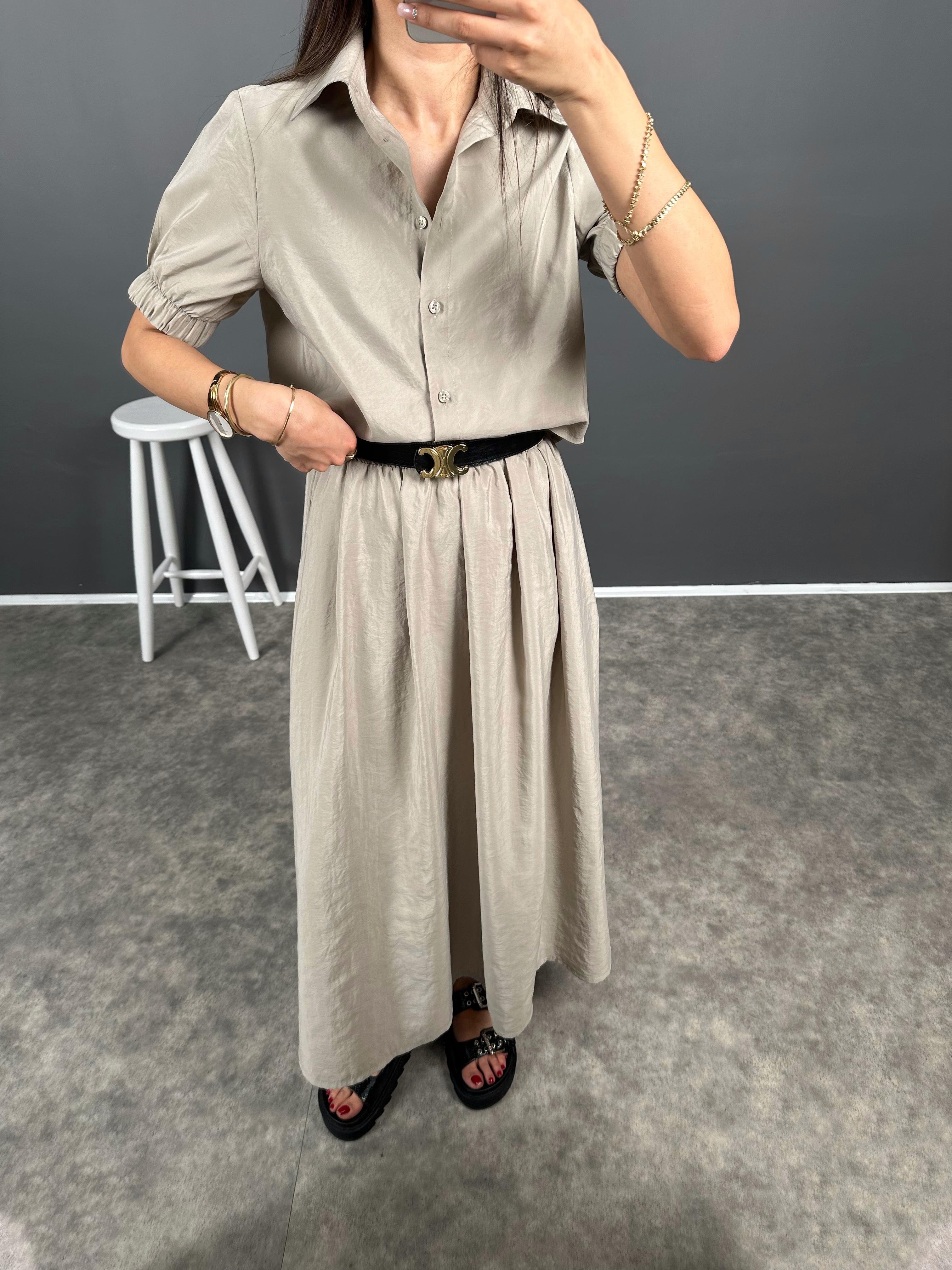 Fleur Açık Vizon Zr Model Etek Bluz Takım GausTAKIMGU008177