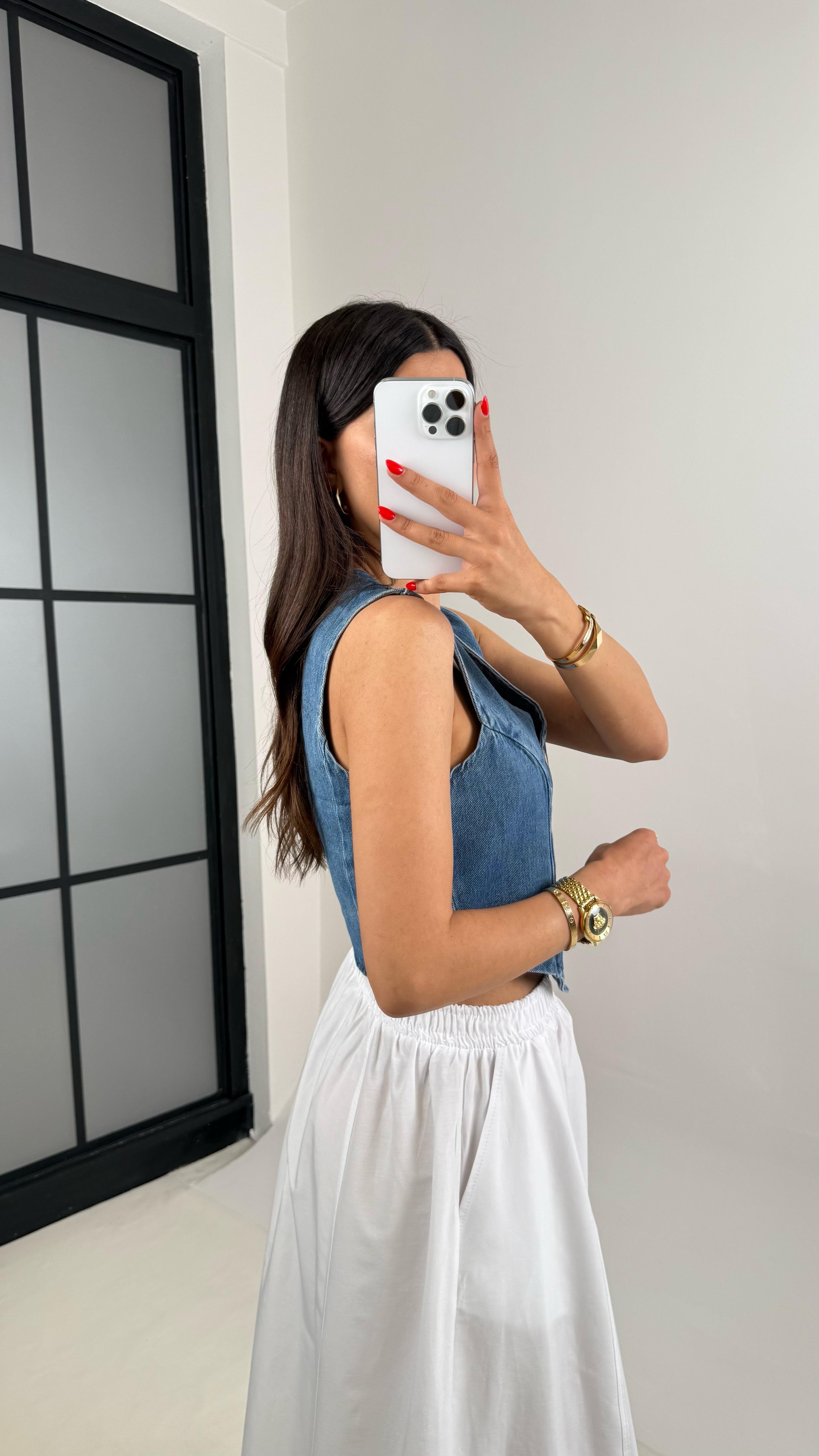 Koyu Mavi Denim Muadil Yelek Gaus00487GausYELEKGU1002142