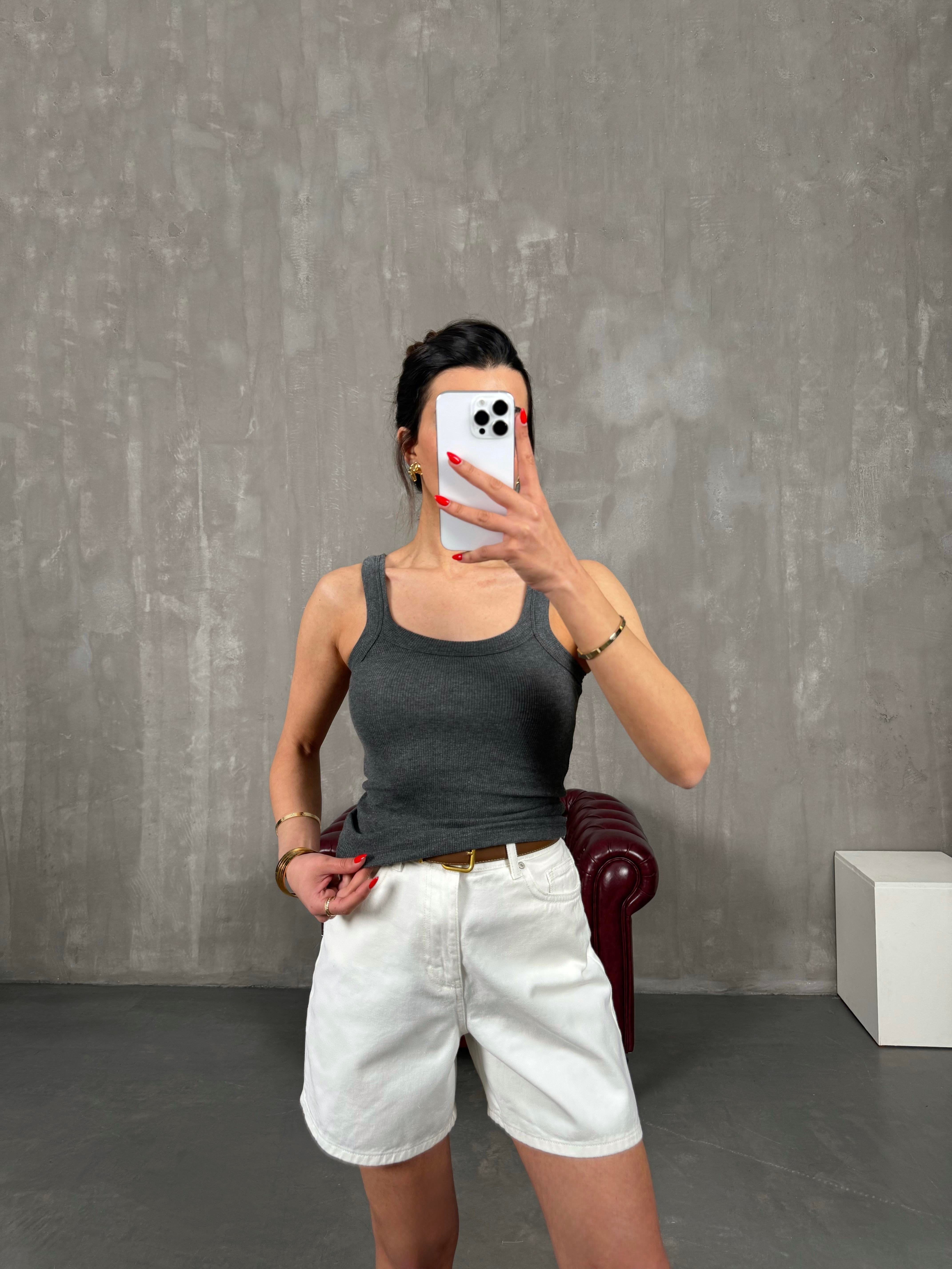 Antrasit Askılı Crop Gaus00220GausCROPGU1001507