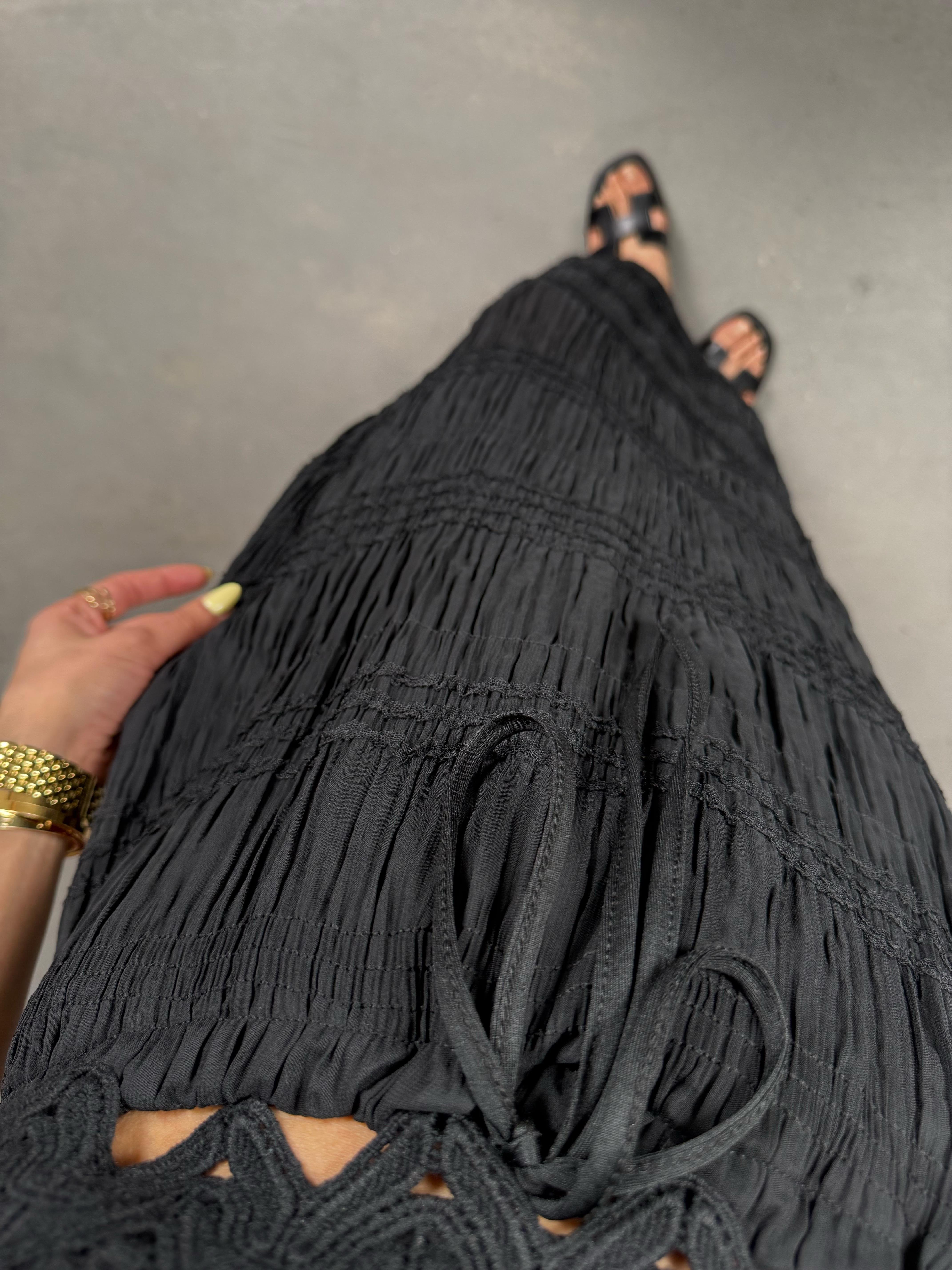 Siyah Yarım Astarlı Muadil Etek Gaus00119GausETEKGU1001268