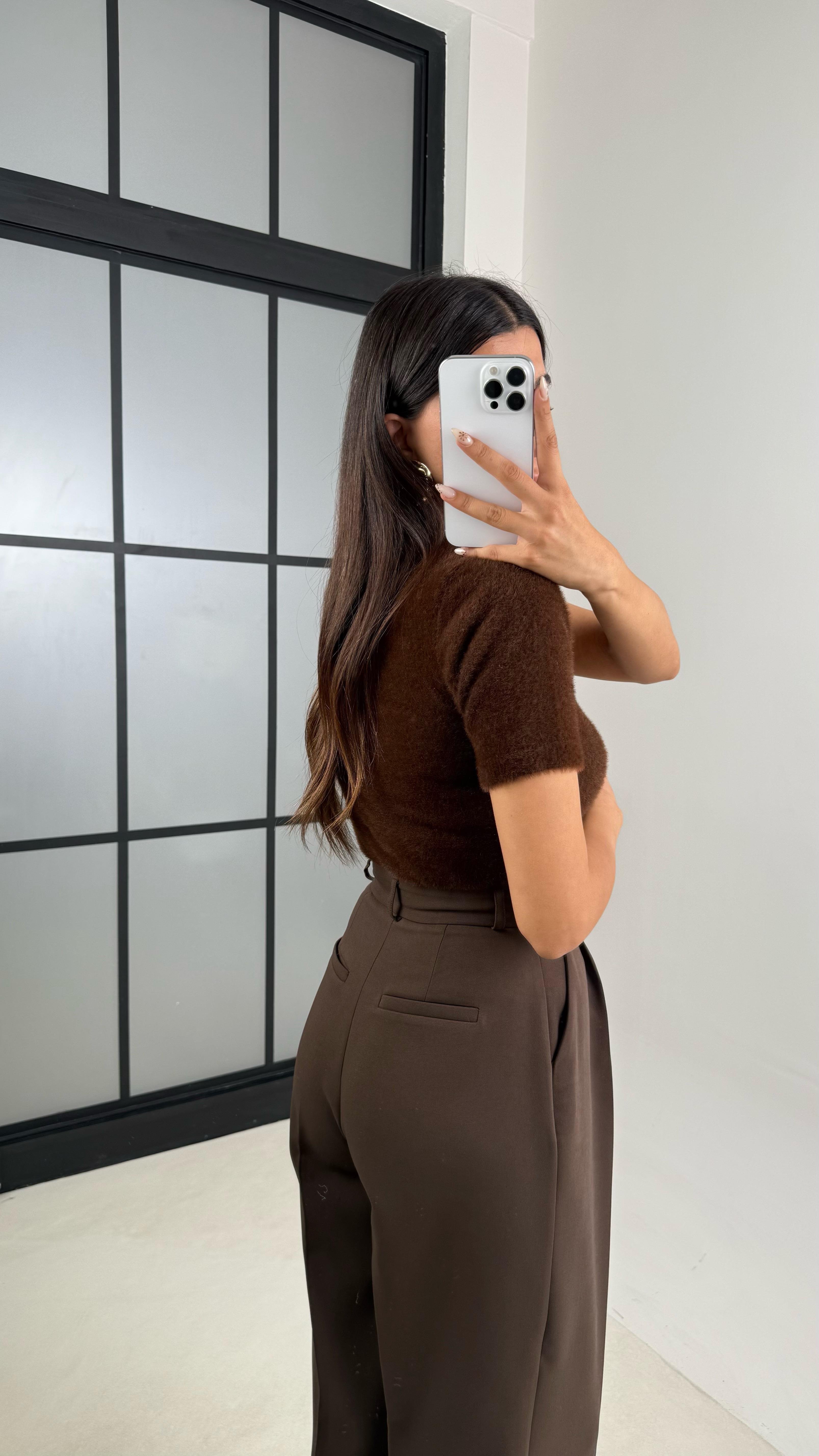 Acı Kahve Cep Detaylı Kumaş Pantolon GAUS-00140GAUSPANTOLONGAUS-00140