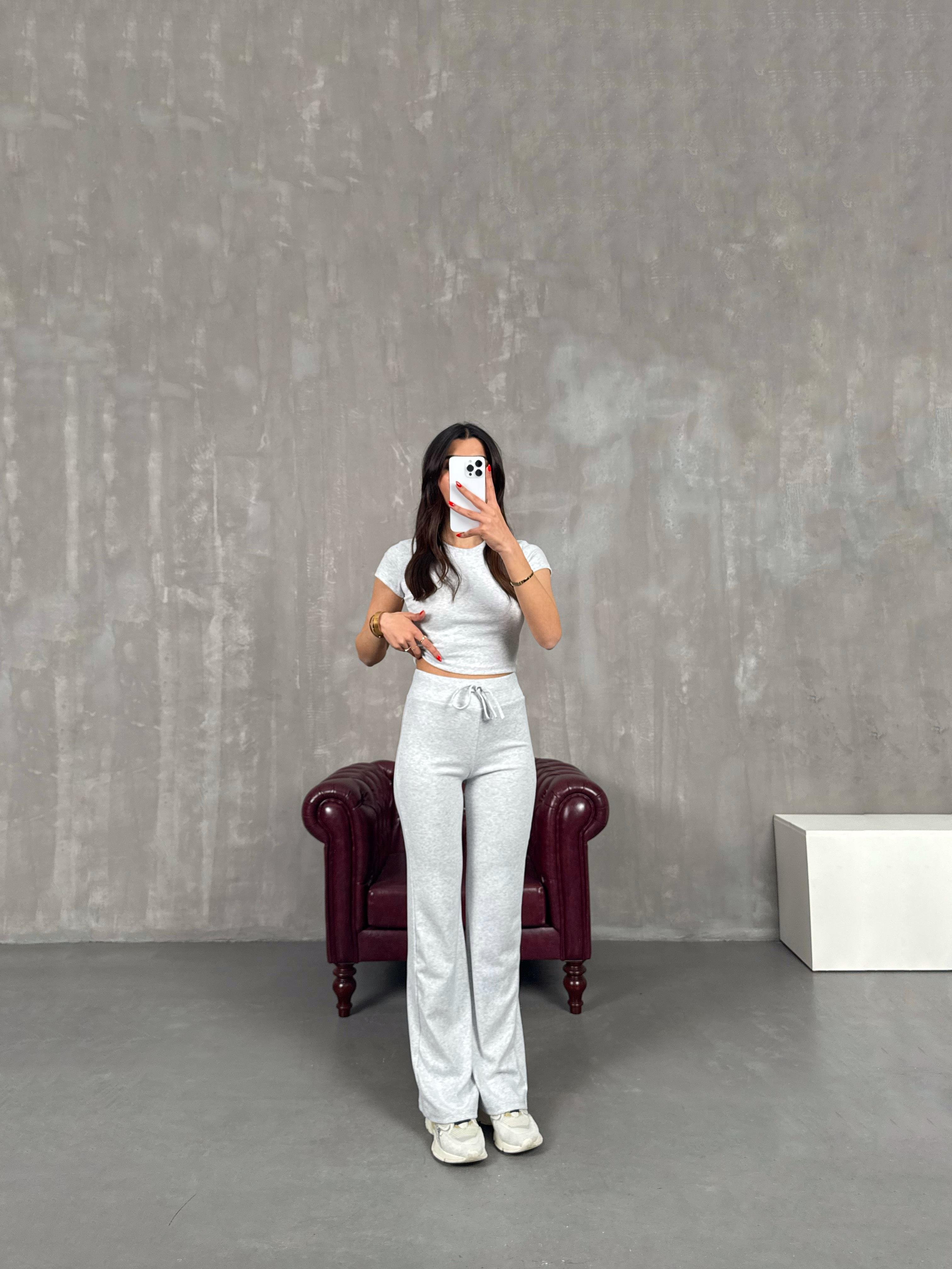 Gri Bisiklet Yaka Basic Takım Gaus00175GausTAKIMGU1001407