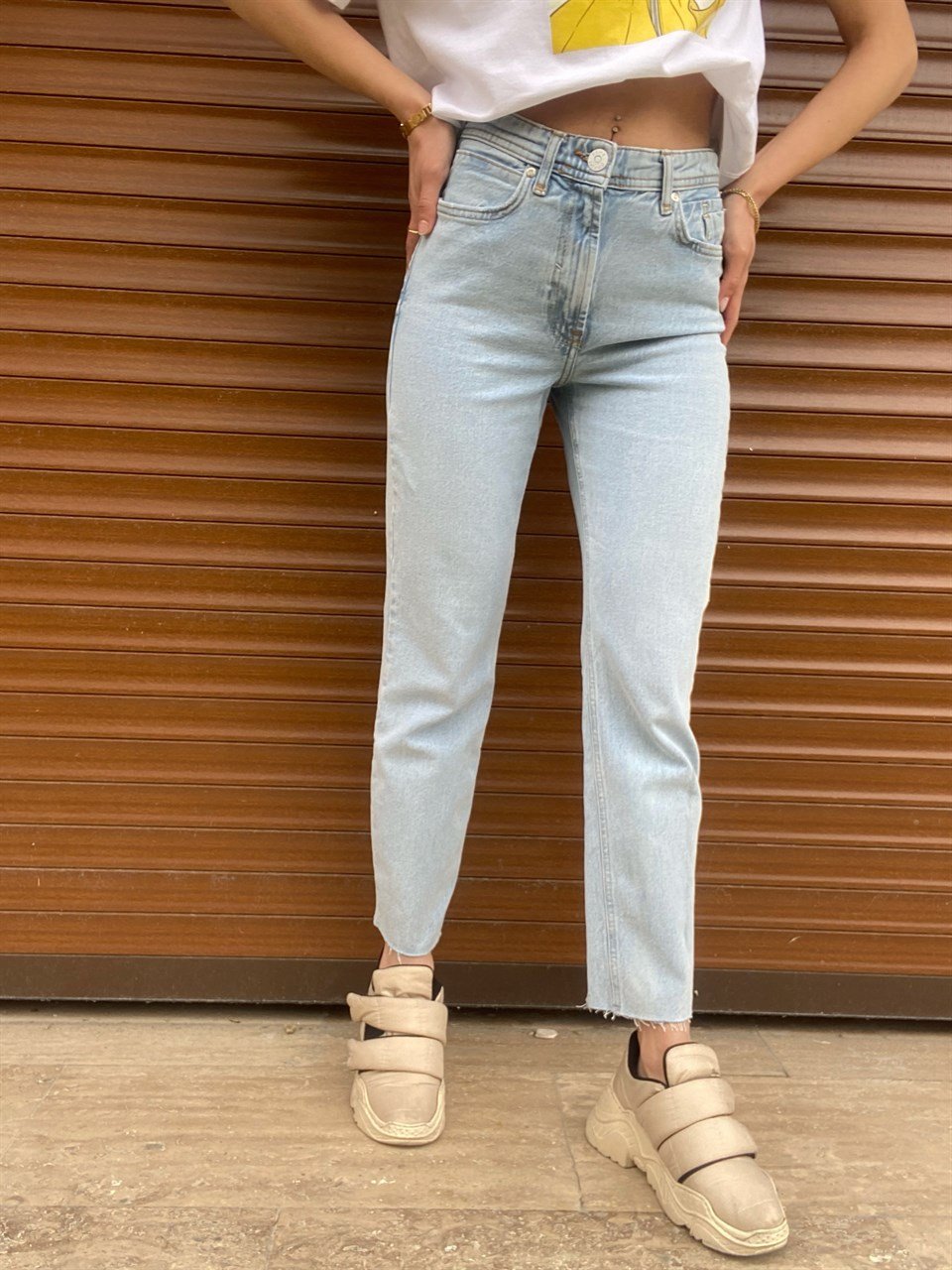 Orijinal Marka Boyfriend Kesik Paça Denim PantolonGausDENİM PANTOLONGU00133