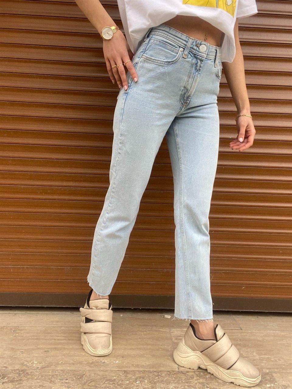 Orijinal Marka Boyfriend Kesik Paça Denim PantolonGausDENİM PANTOLONGU00133