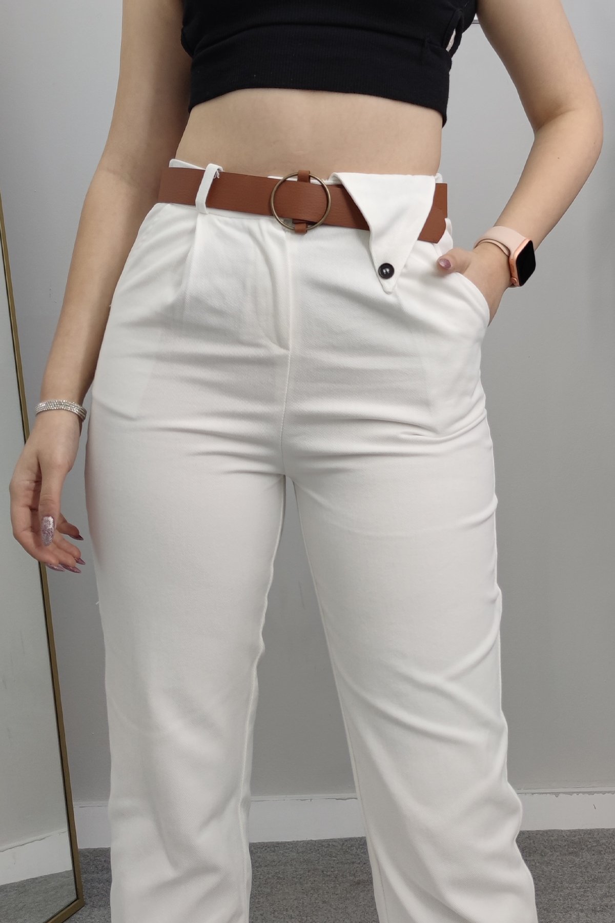 3953 GABARDİN BOYFREND PANTOLON