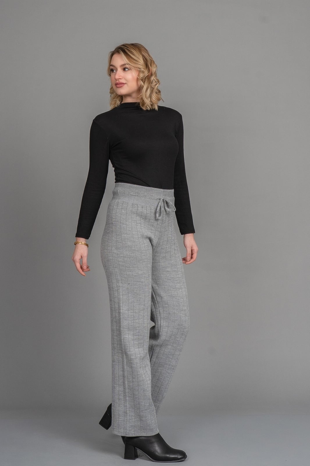 45145 İPLİ TRİKO PANTOLON