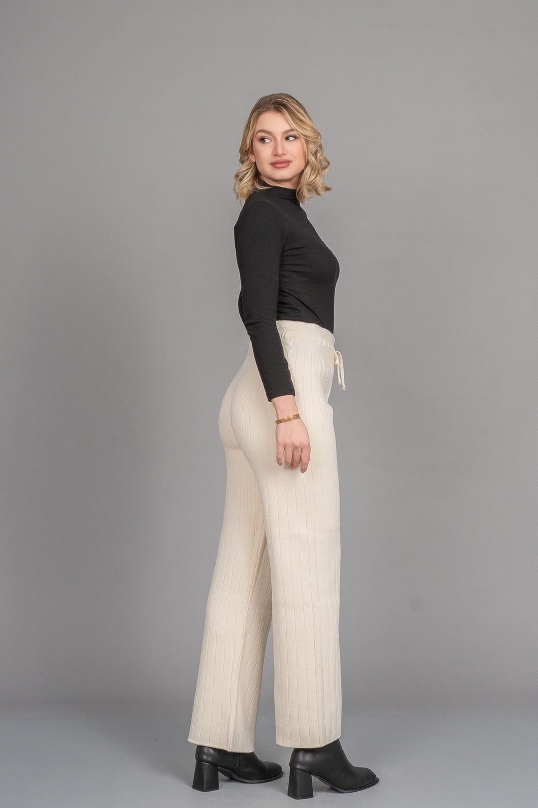 45145 İPLİ TRİKO PANTOLON
