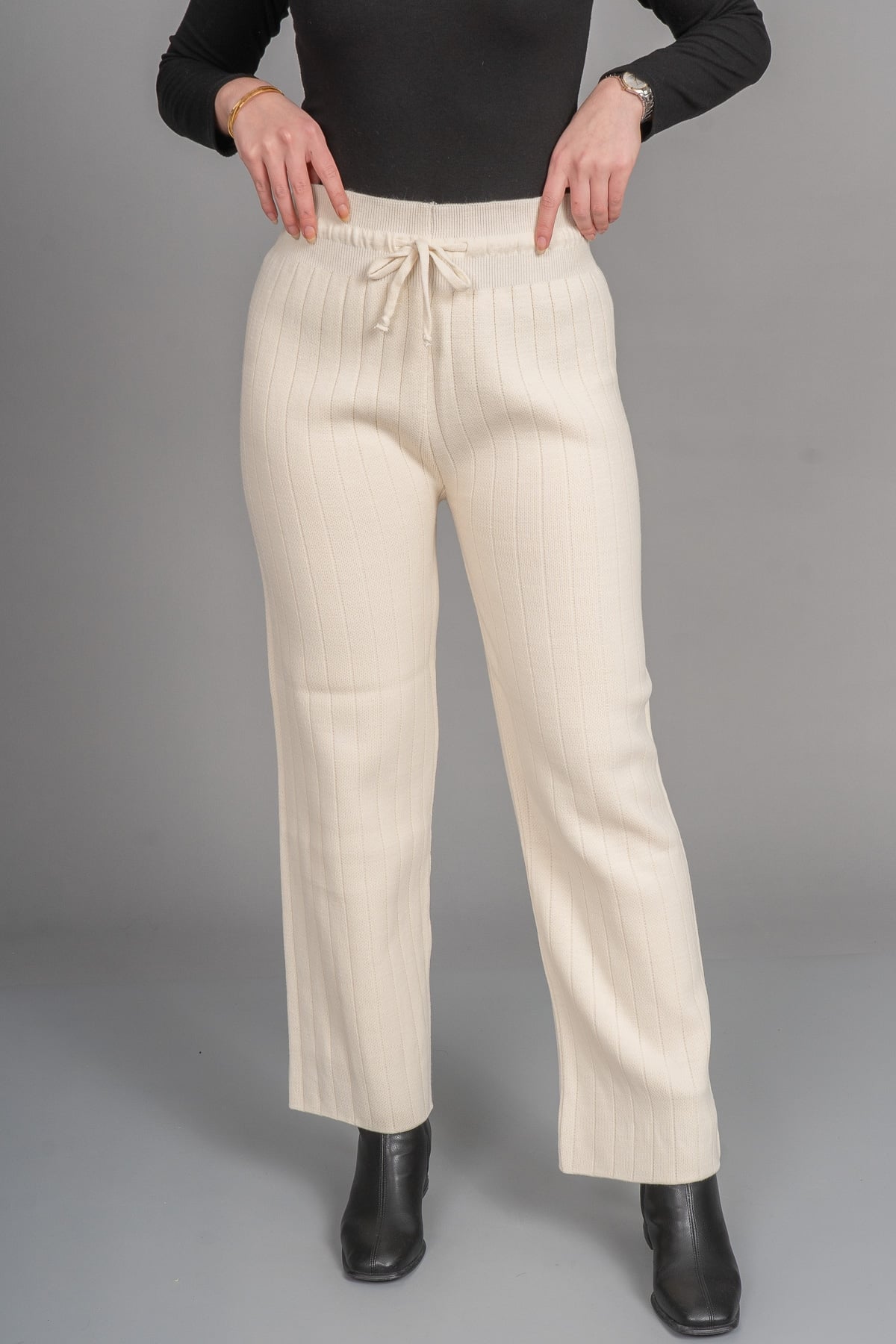 45145 İPLİ TRİKO PANTOLON