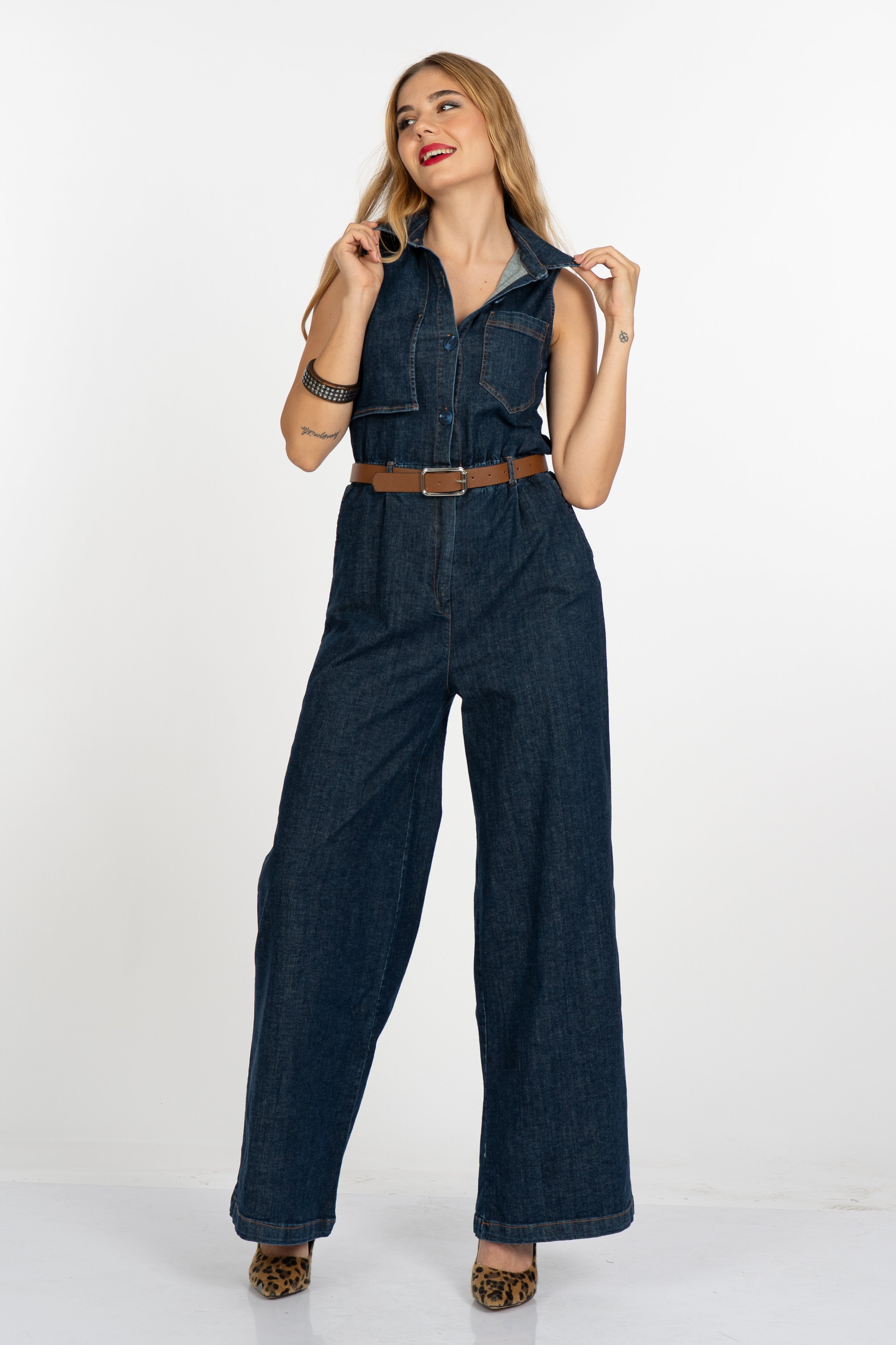 Alessia Belted Denim Tulum 50421
