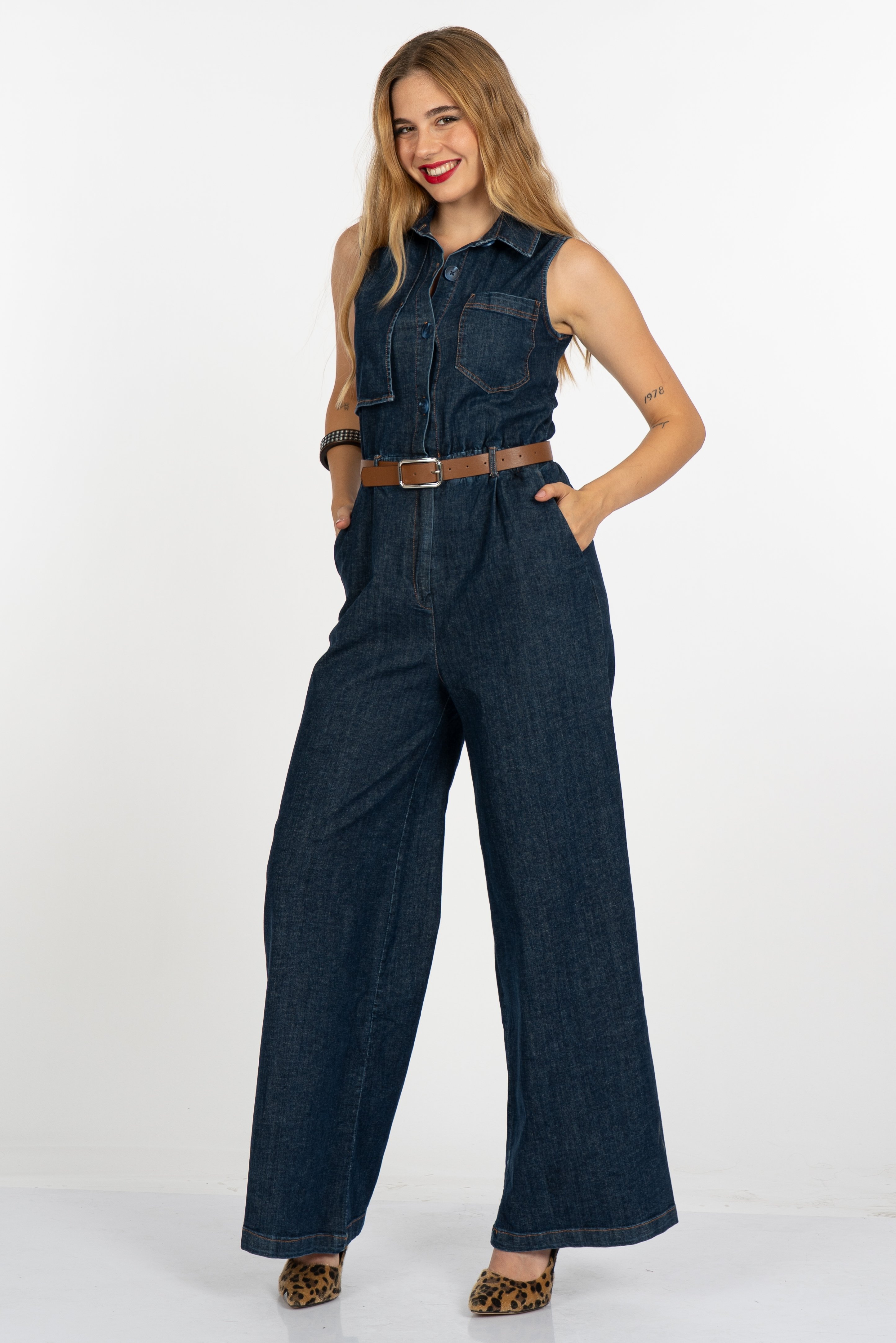 Alessia Belted Denim Tulum 50421